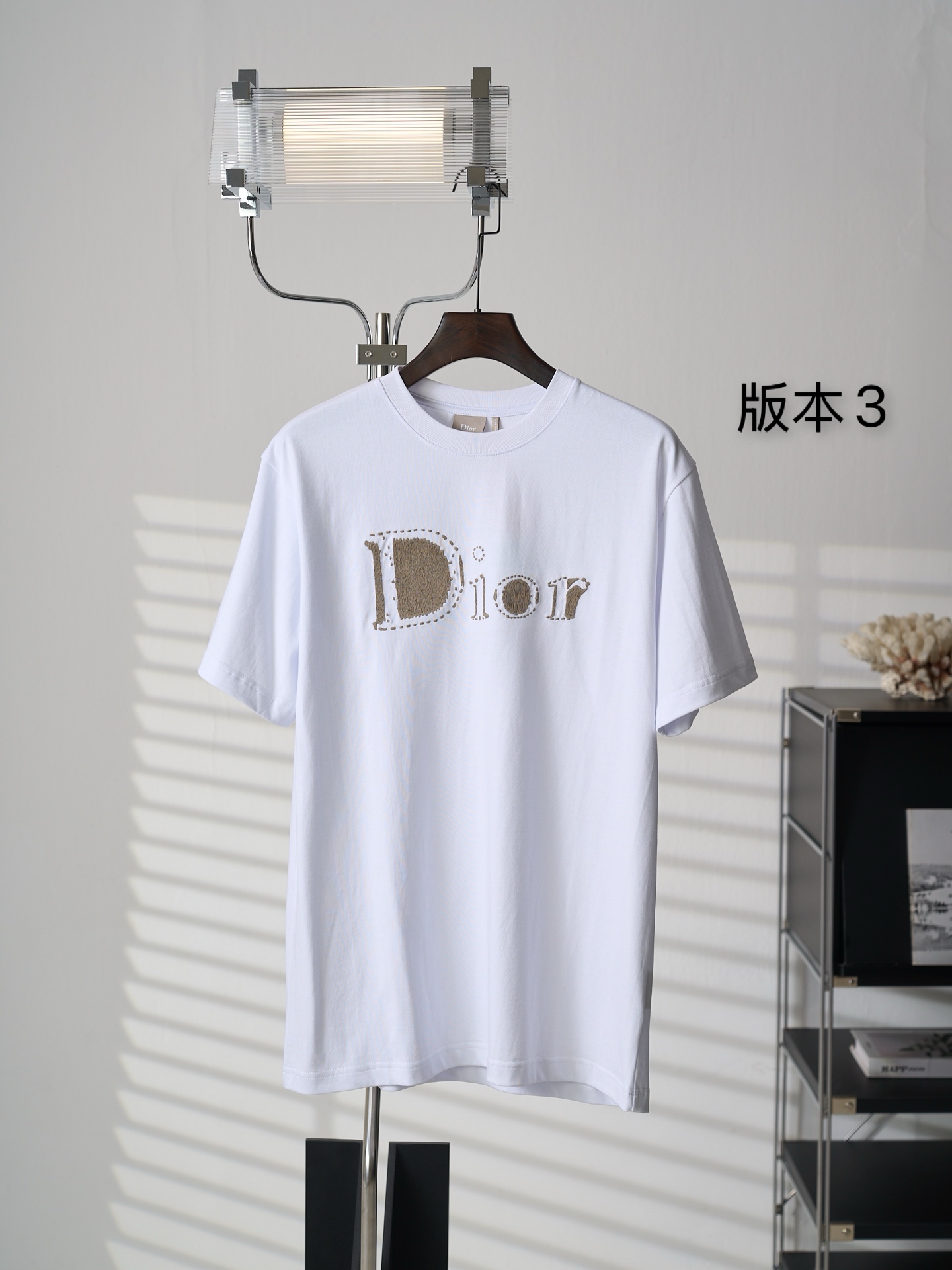 Dior Reverse 刺绣圆领短袖T恤版本3