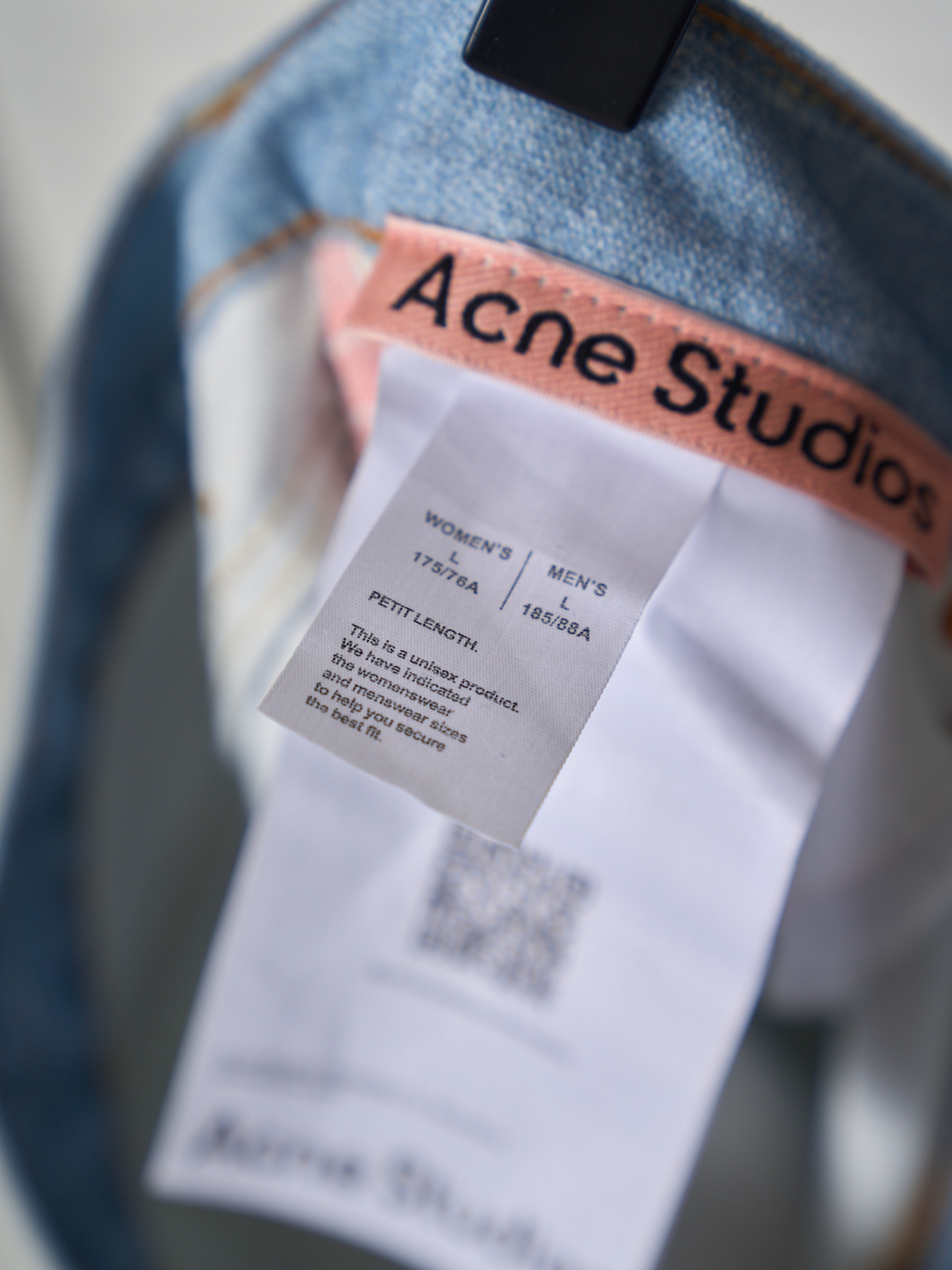 Acne Studios 错视3D打印毛须破坏阔腿牛仔裤