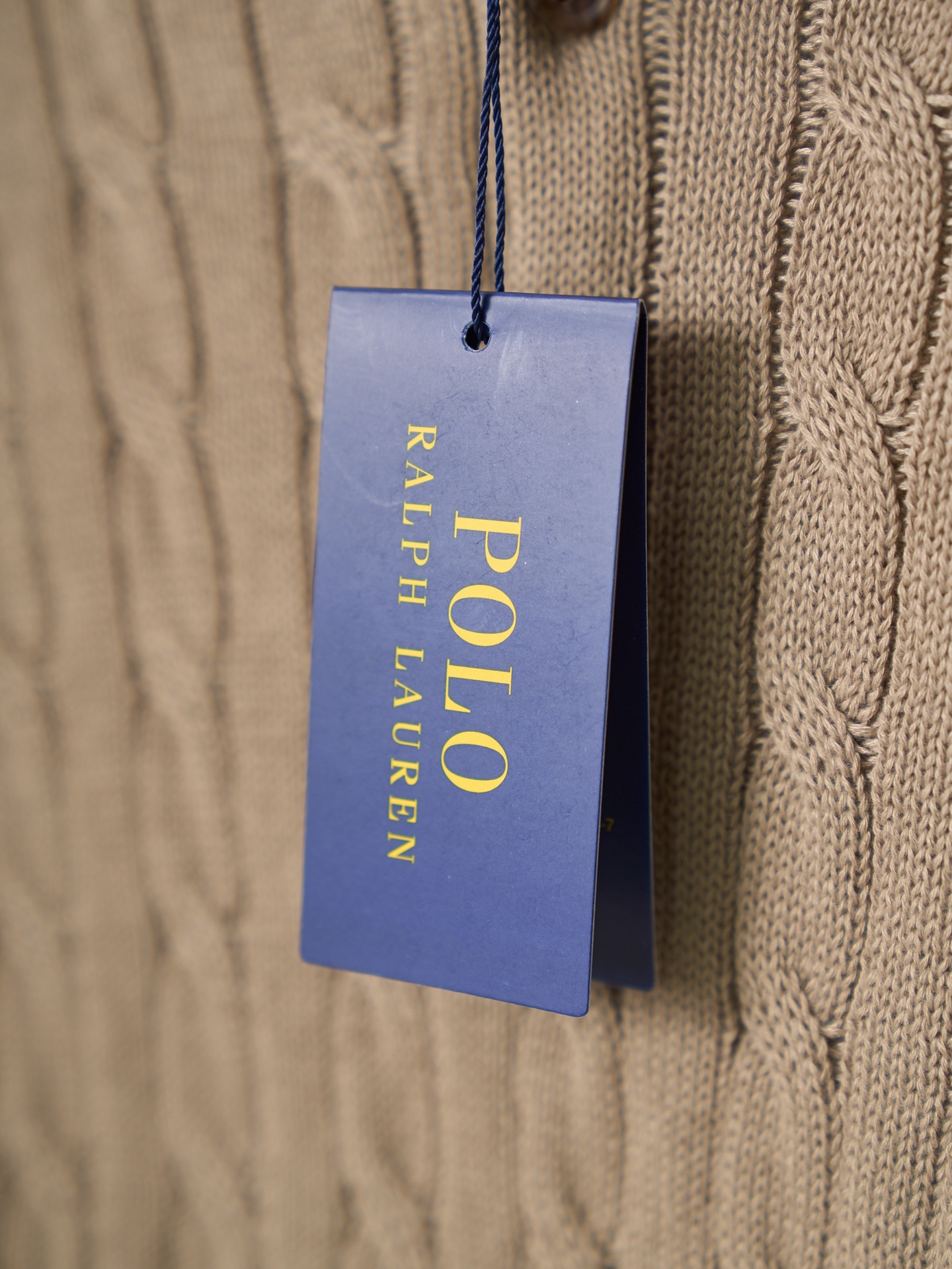 Ralph Lauren Lauren/拉夫劳伦 绞花编结Polo领短袖针织衫女款