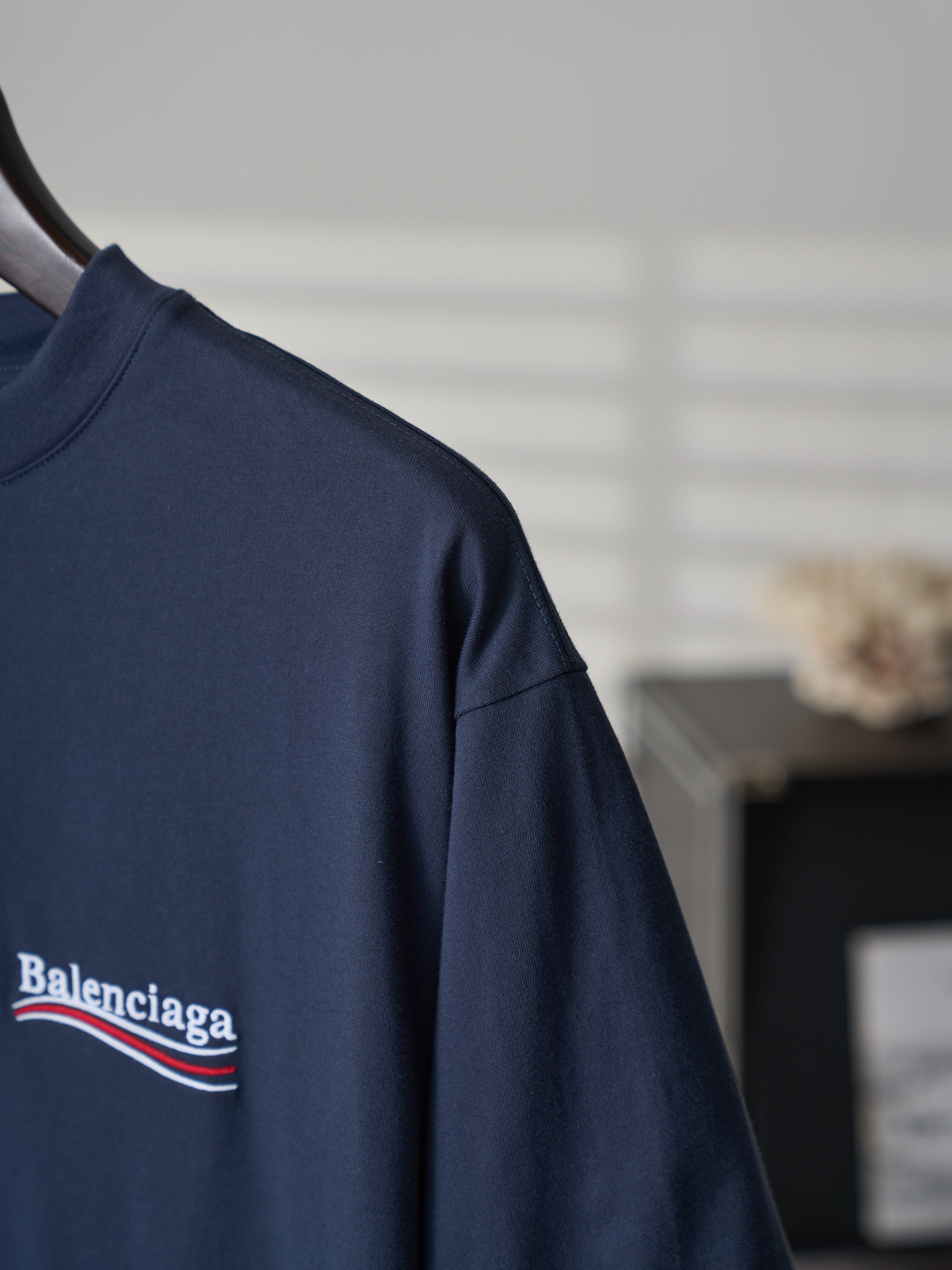 Balenciaga 可乐刺绣双面层叠短袖T恤