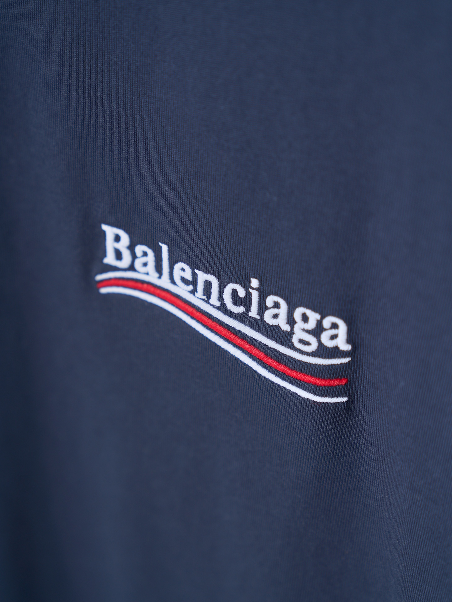 Balenciaga 可乐刺绣双面层叠短袖T恤
