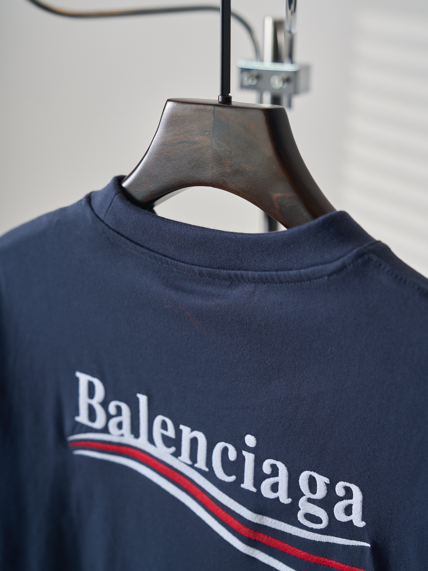 Balenciaga 可乐刺绣双面层叠短袖T恤