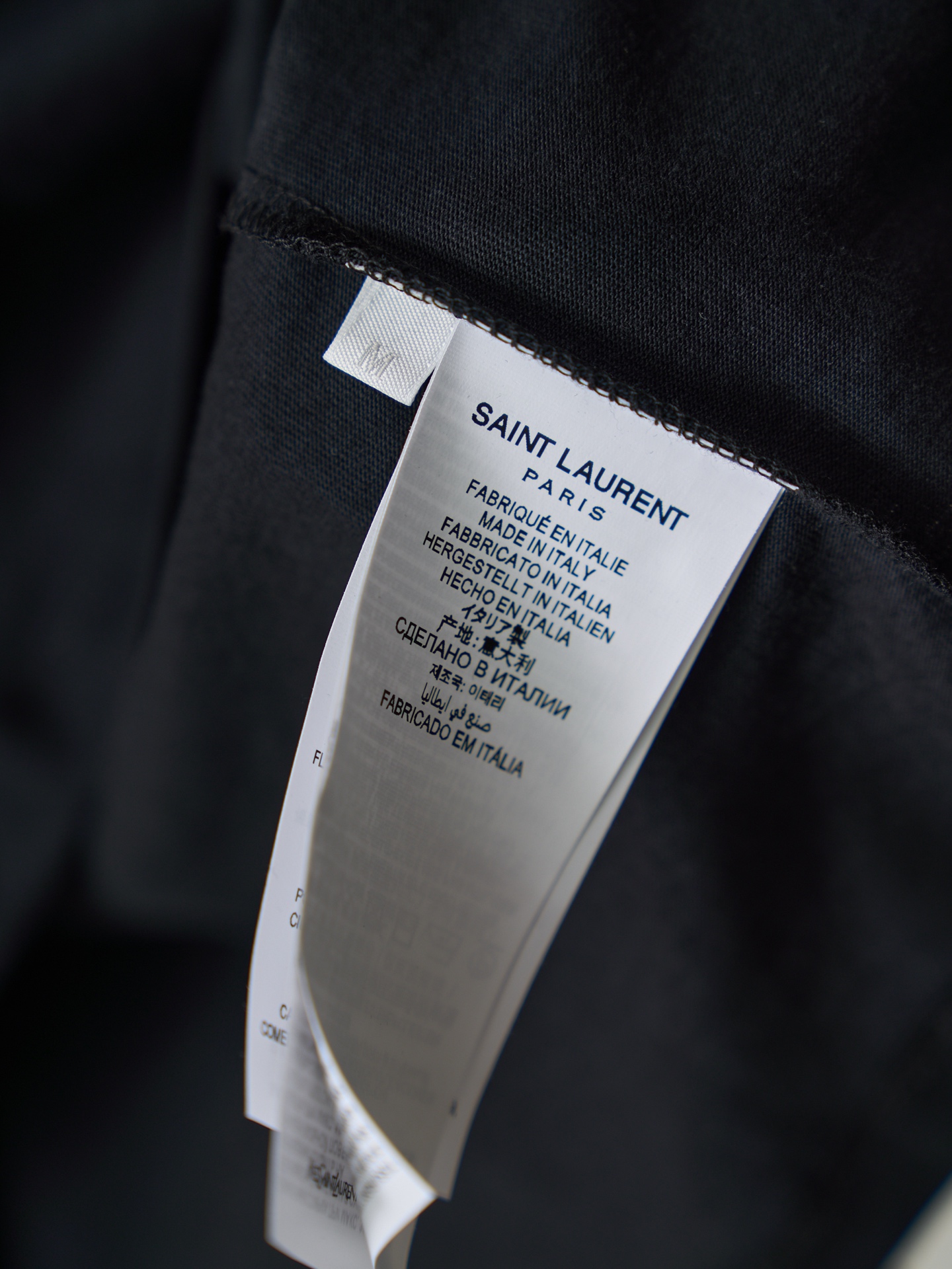 Saint Laurent YSL标识贴饰圆领短袖T恤