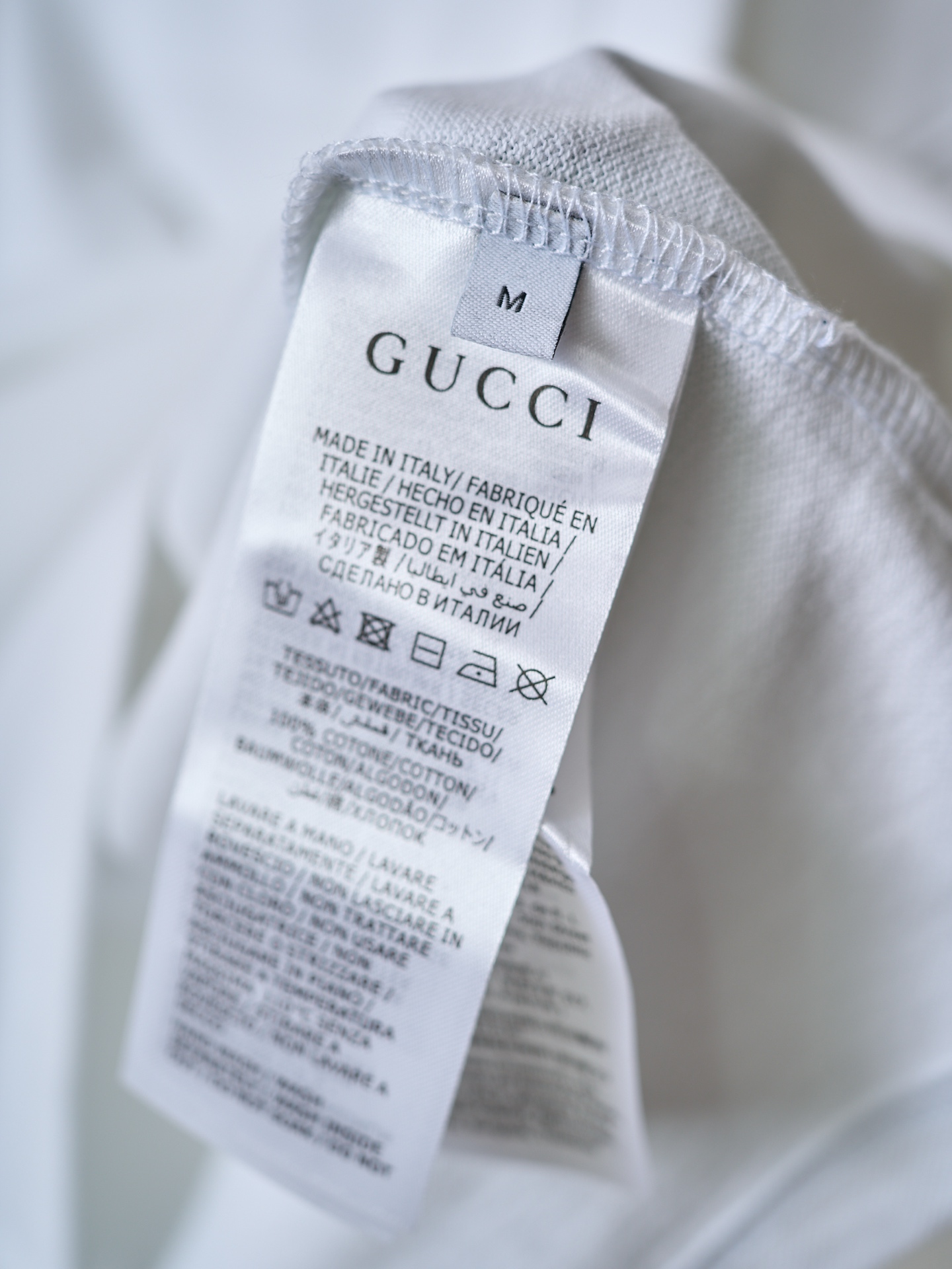 Gucci 马衔扣刺绣口袋圆领短袖T恤