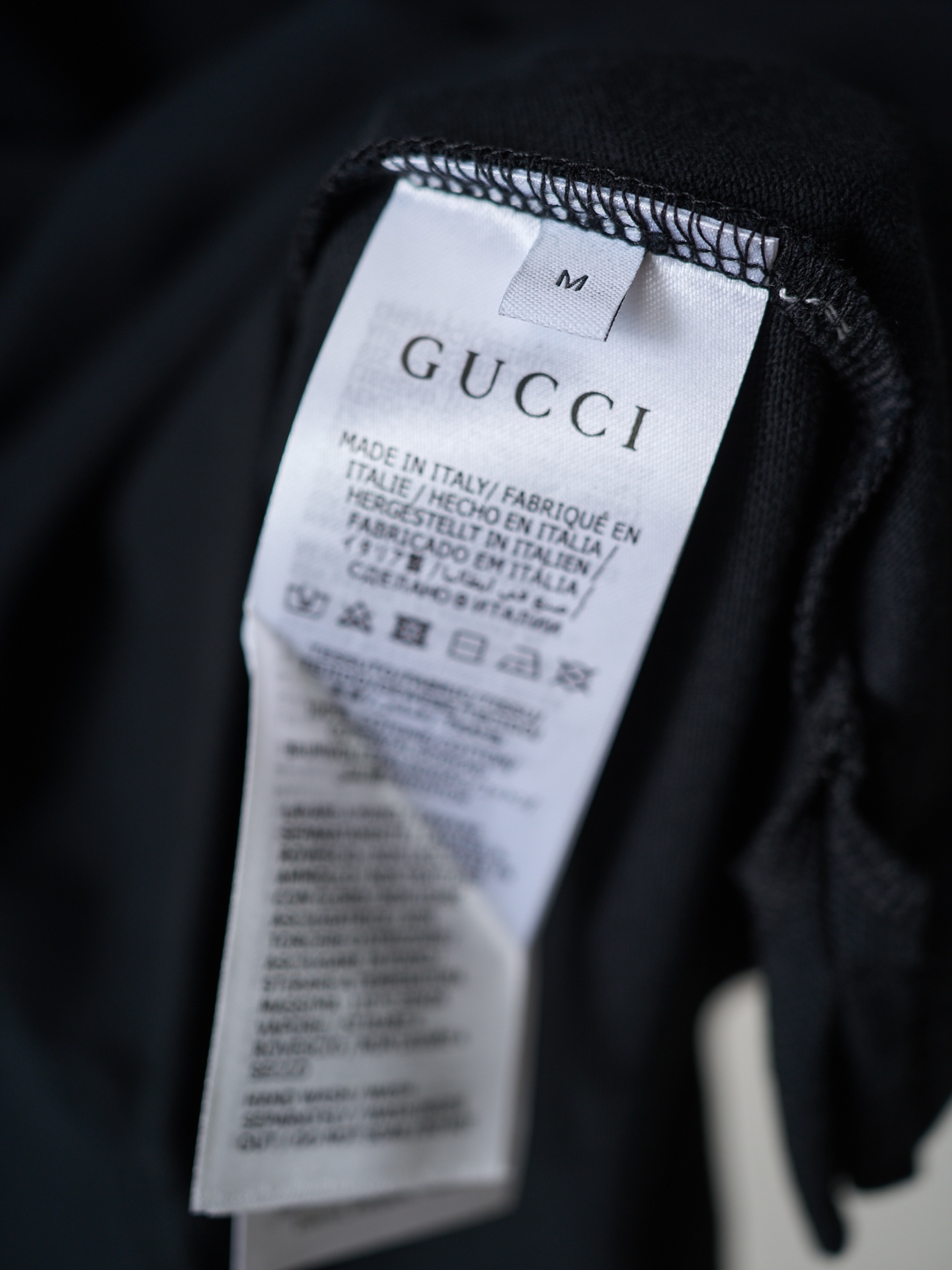 Gucci 马衔扣刺绣口袋圆领短袖T恤