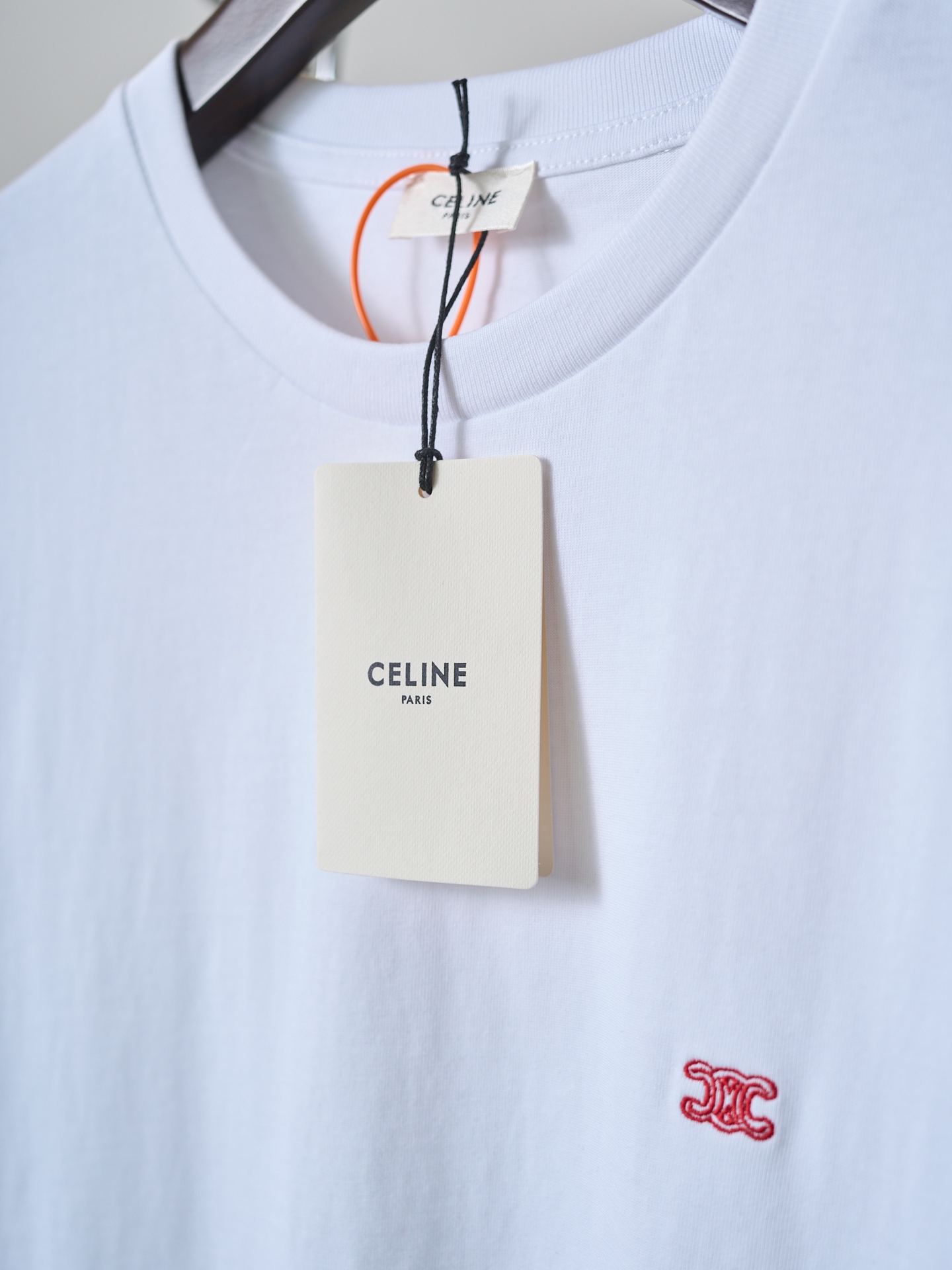 Celine 凯旋门标识刺绣圆领短袖T恤