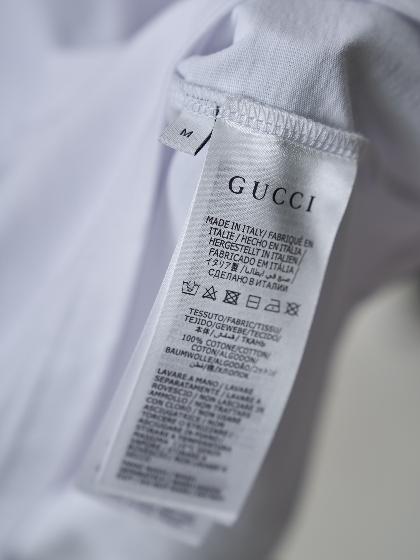 Gucci 双G互扣毛巾绣圆领短袖T恤