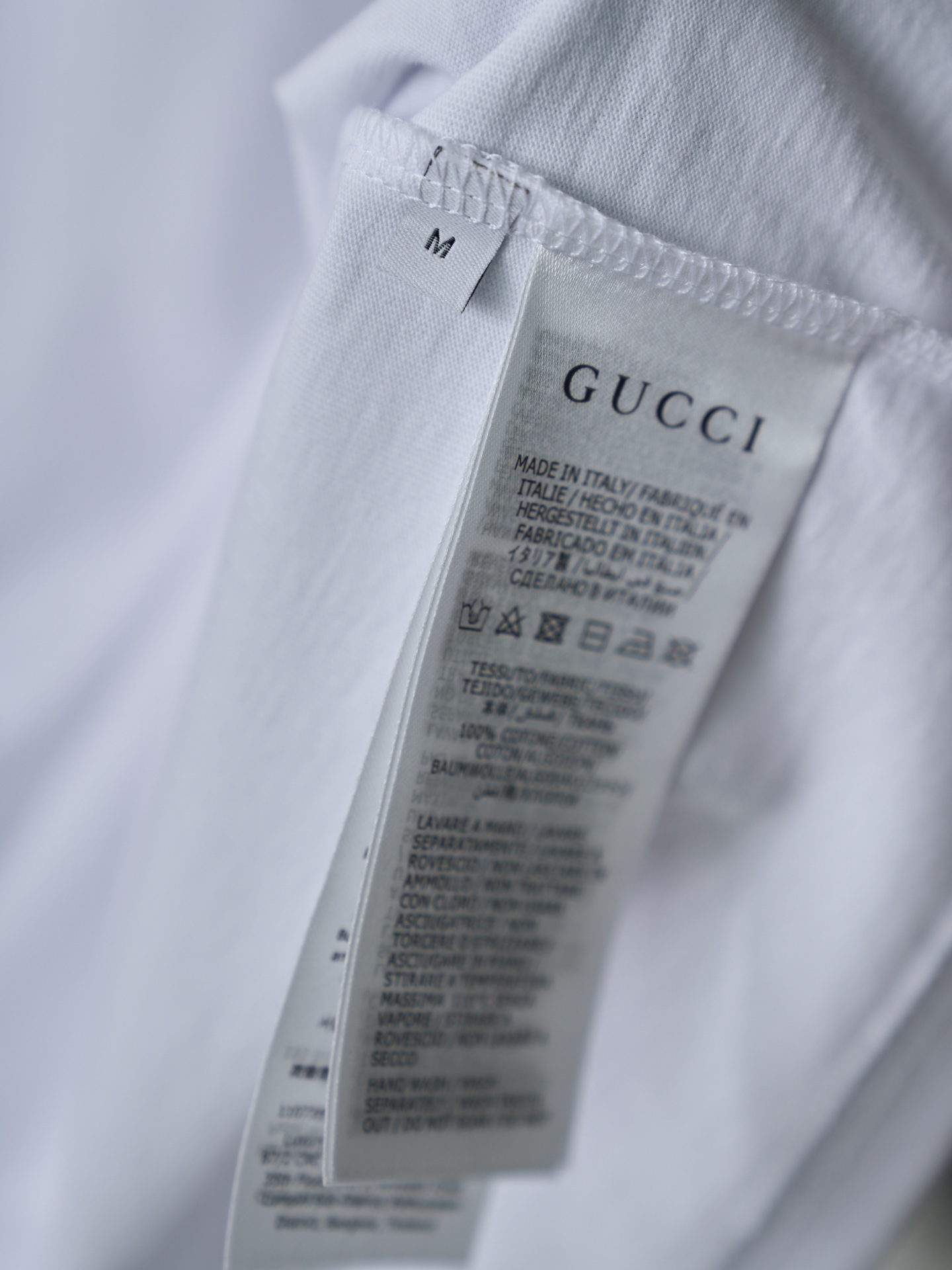 Gucci 双G互扣毛巾绣圆领短袖T恤