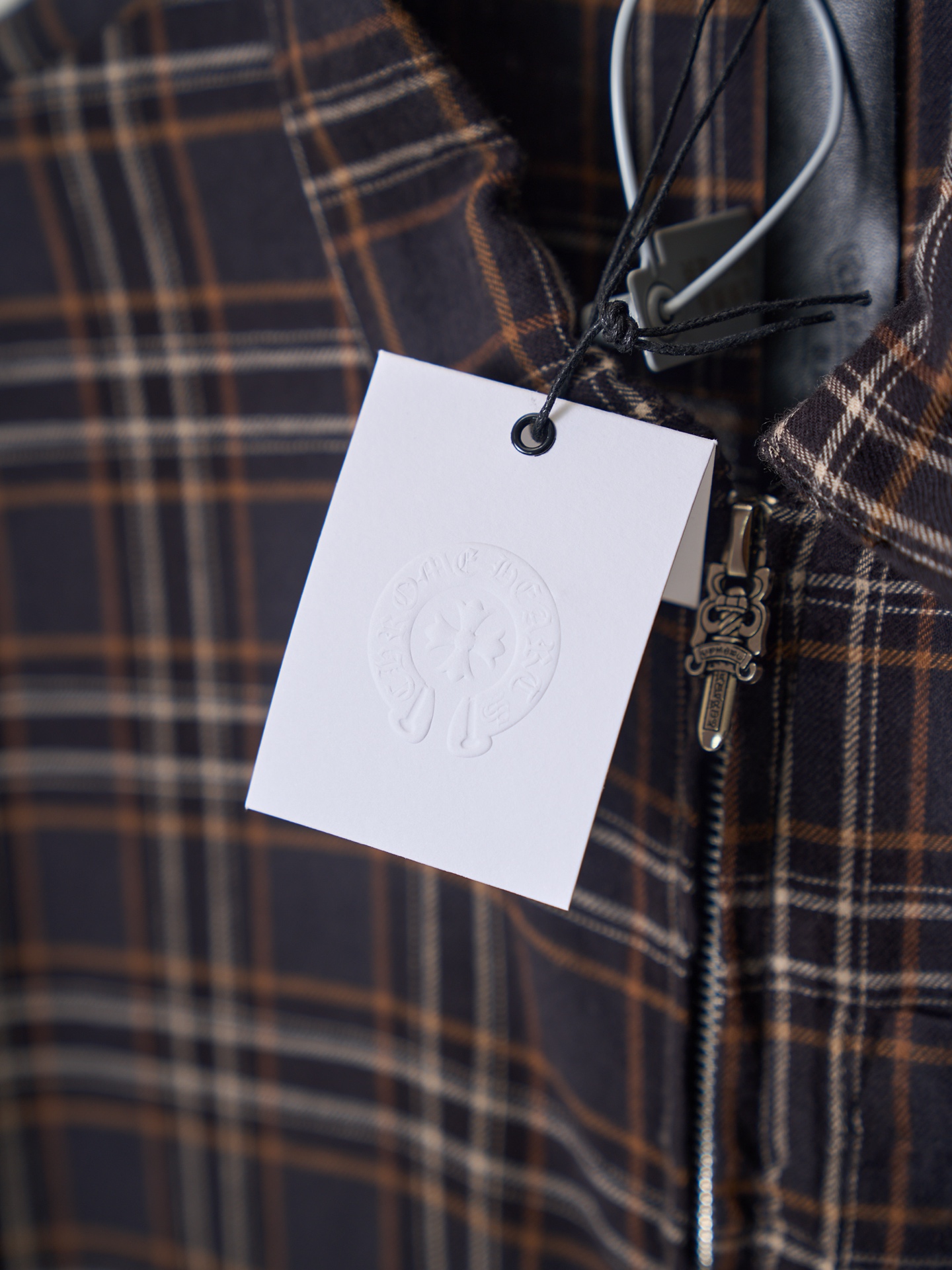 Chrome Hearts Hearts/克罗心 法兰泽拉链格子短袖衬衫
