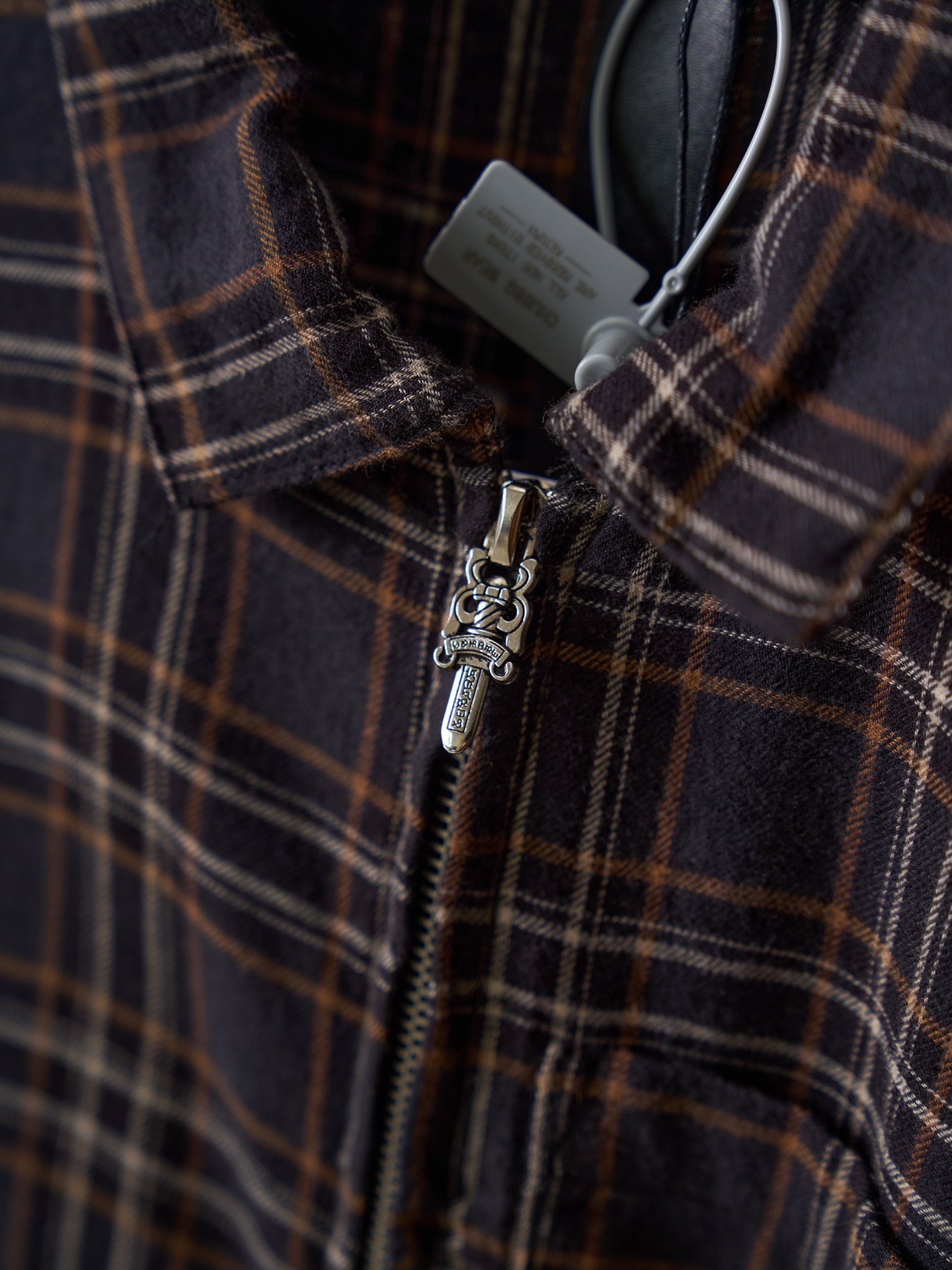 Chrome Hearts Hearts/克罗心 法兰泽拉链格子短袖衬衫