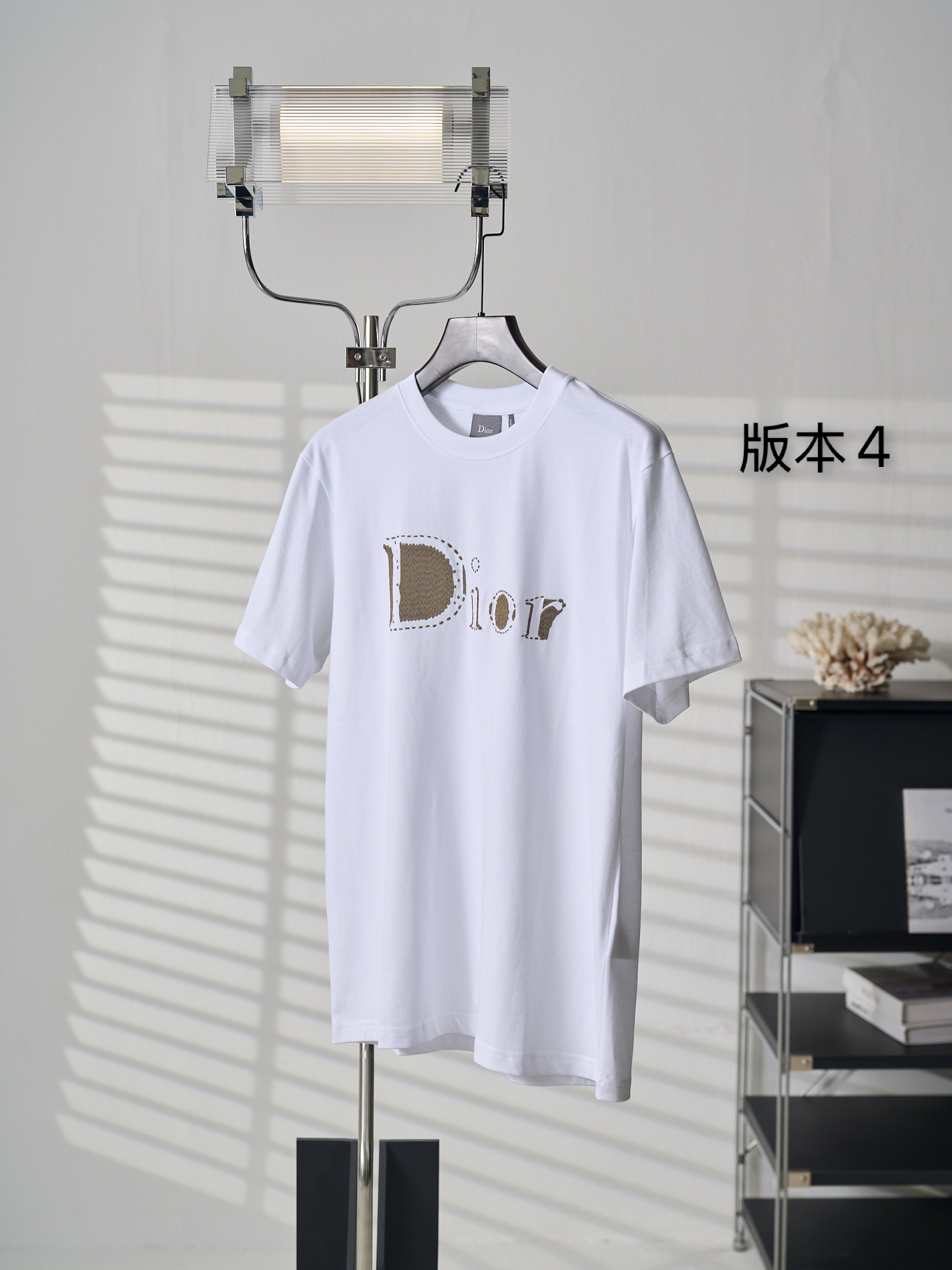 Dior 棉质平纹针织圆领短袖T恤版本4