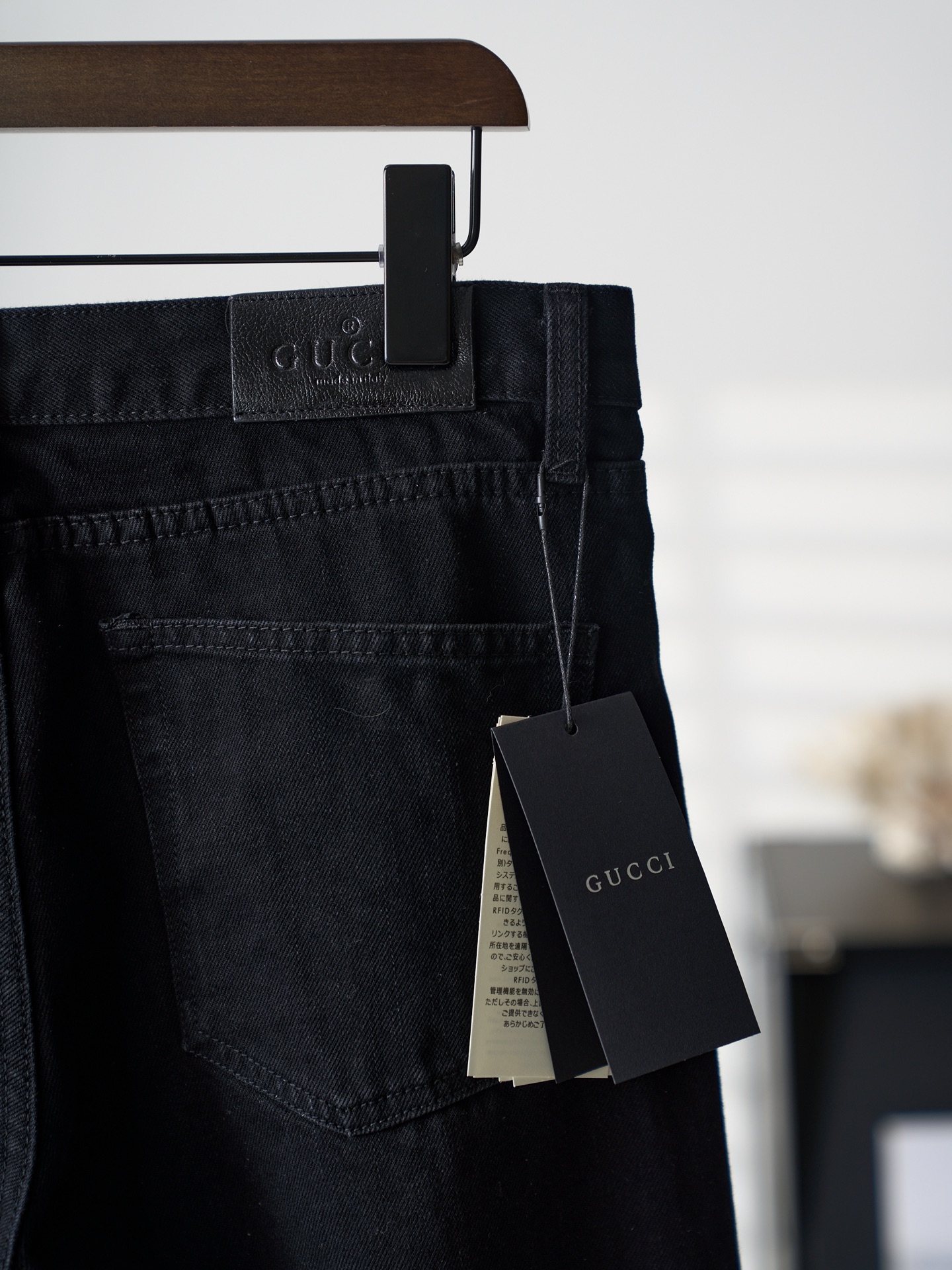 Gucci 金属马衔扣棉质水洗丹宁牛仔裤