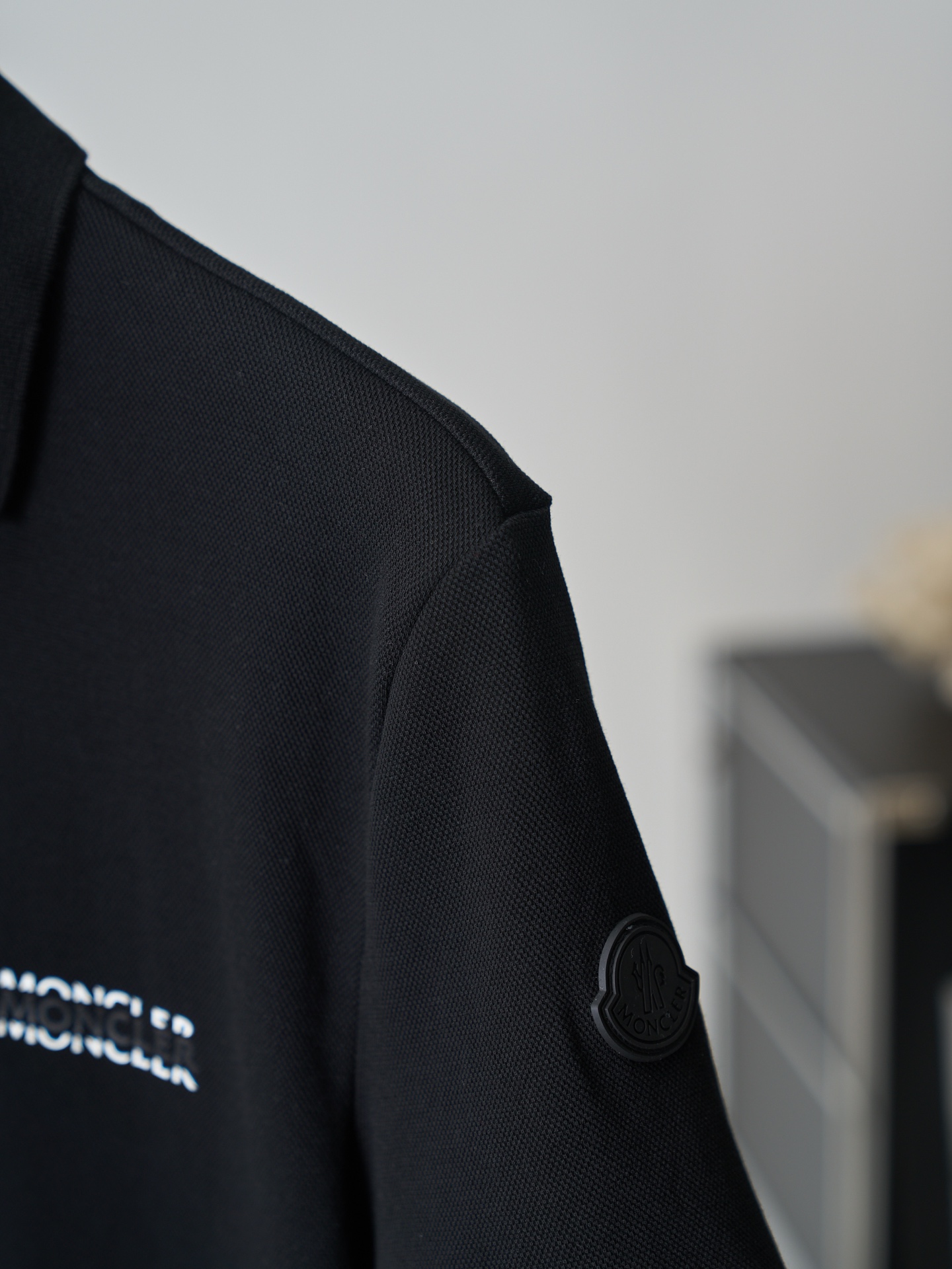 Moncler 棉质徽标字母三粒扣短袖Polo衫版本3
