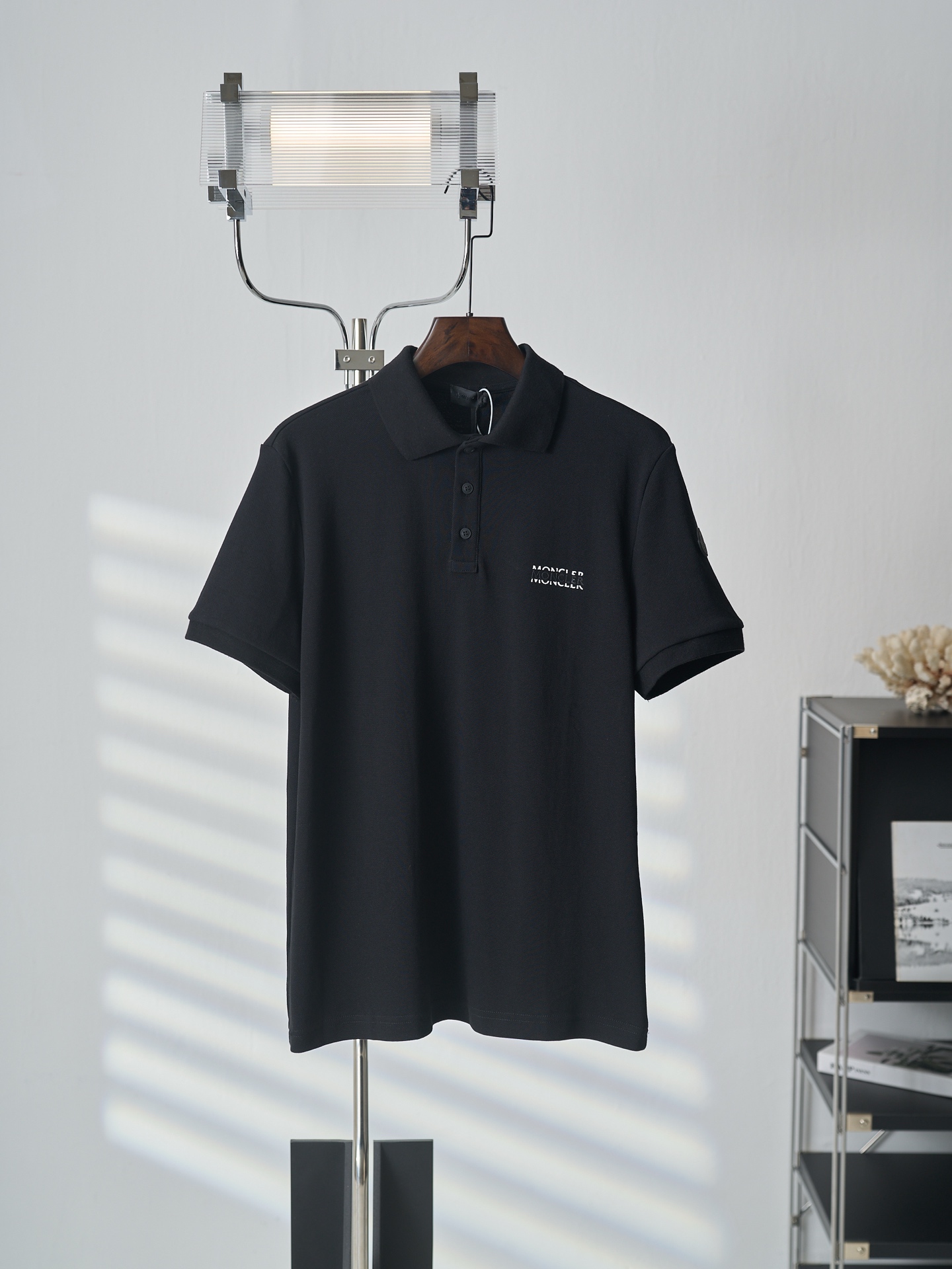 Moncler 棉质徽标字母三粒扣短袖Polo衫版本3