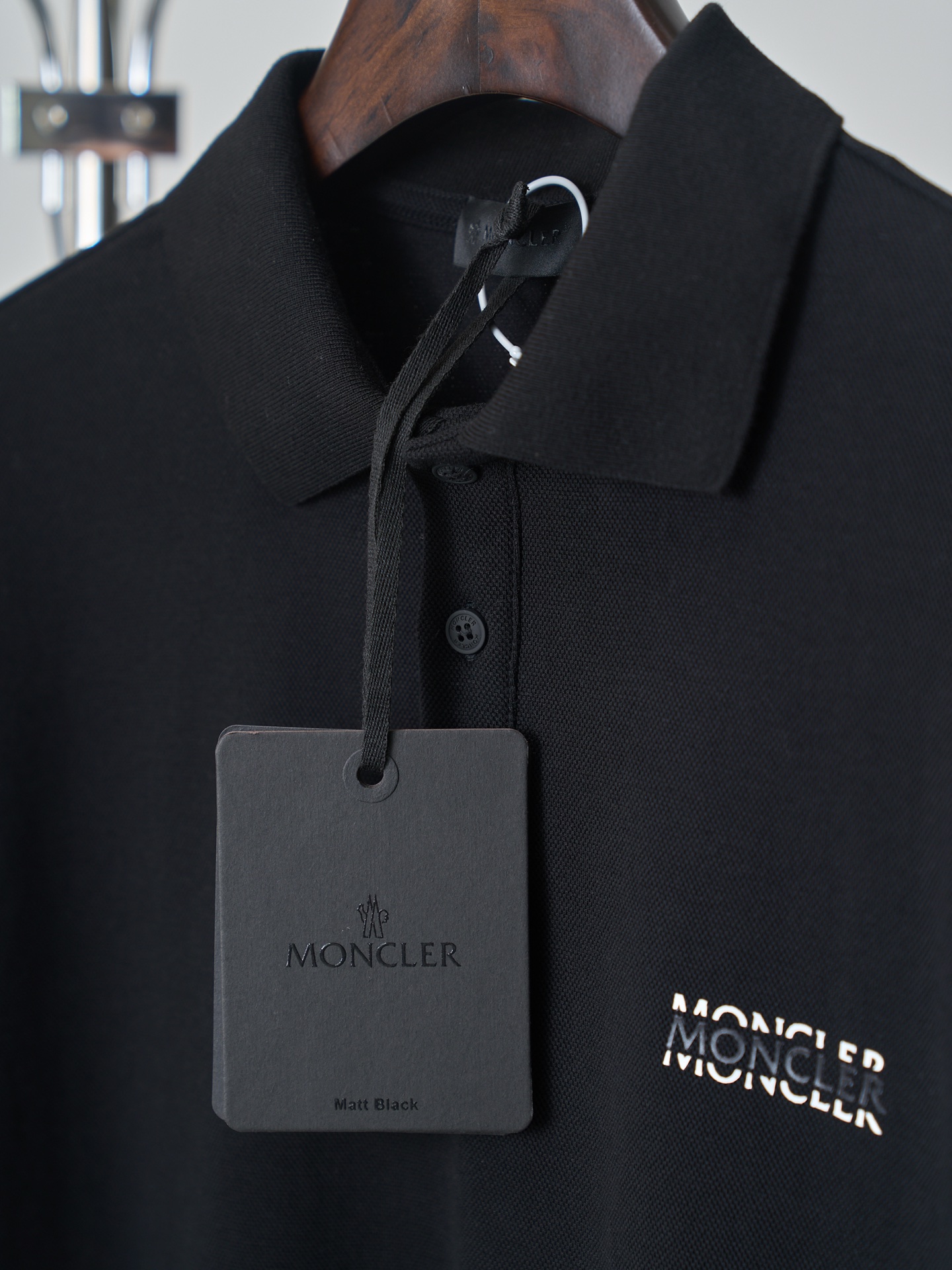 Moncler 棉质徽标字母三粒扣短袖Polo衫版本3