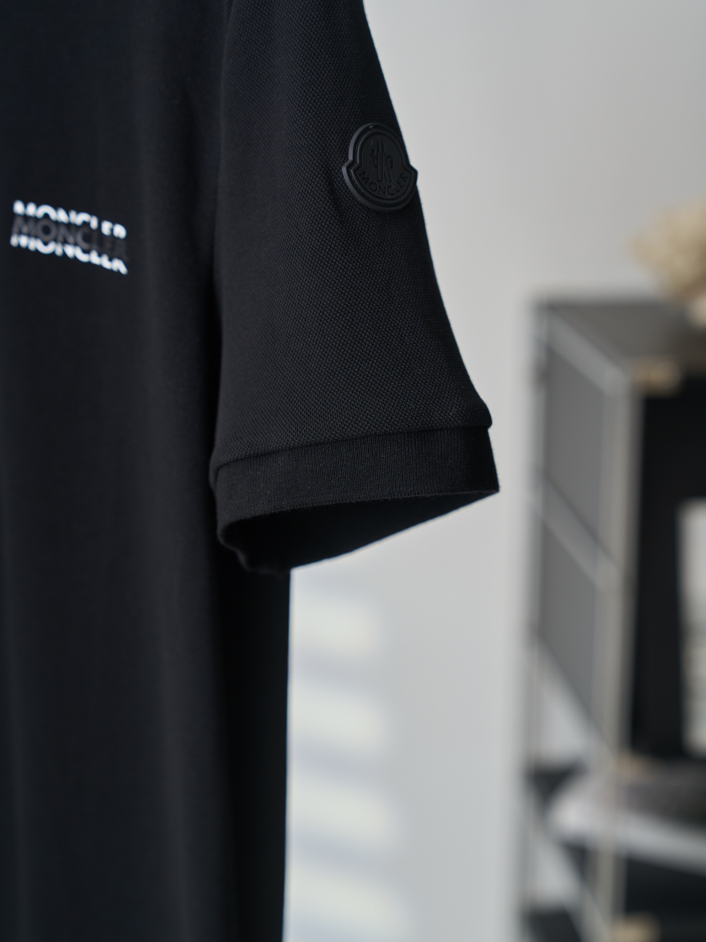 Moncler 棉质徽标字母三粒扣短袖Polo衫版本3