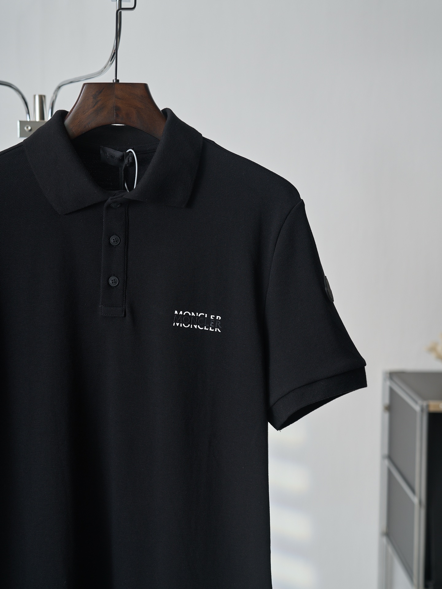 Moncler 棉质徽标字母三粒扣短袖Polo衫版本3