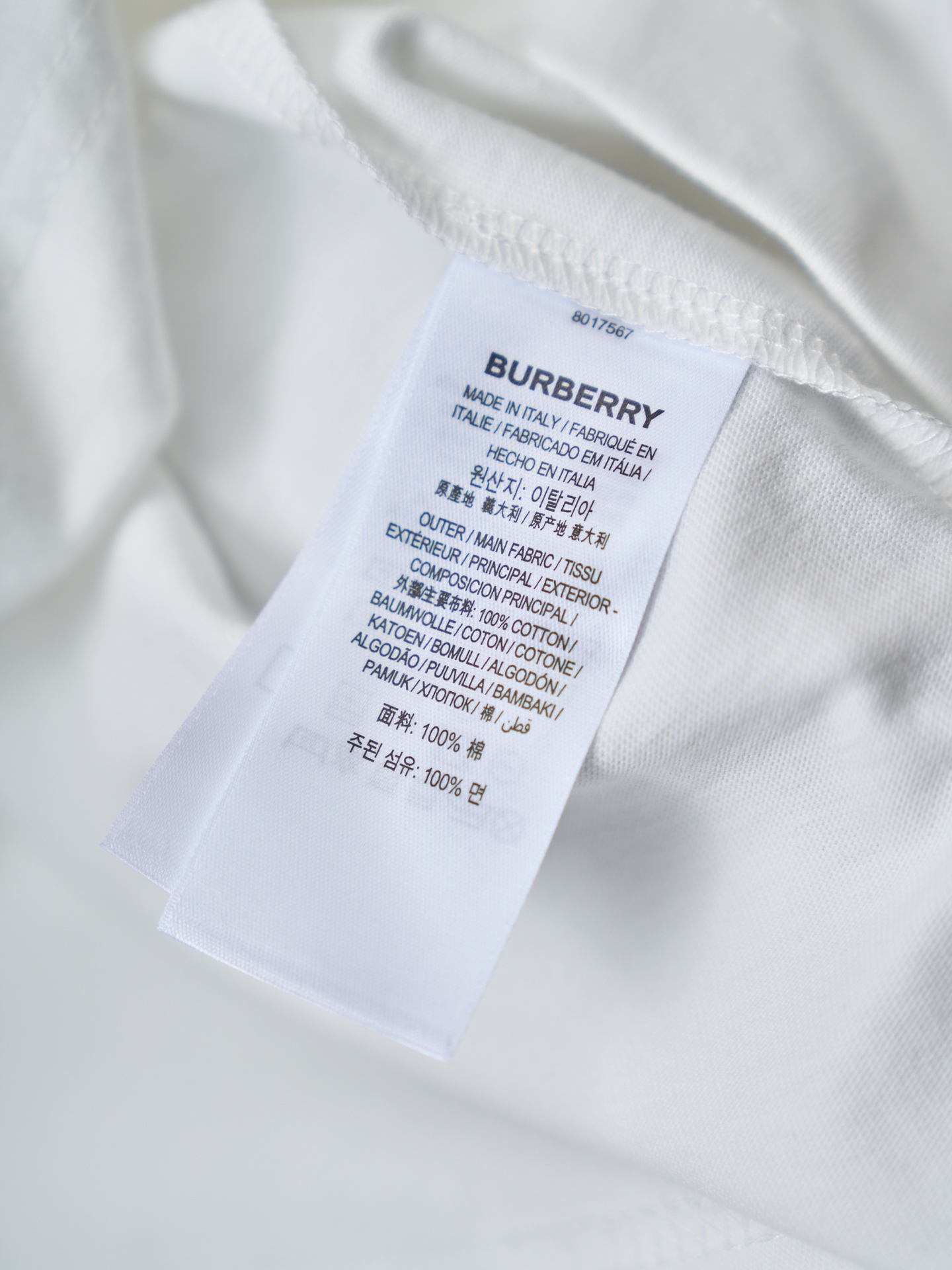 Burberry 马术骑士徽标印花圆领短袖T恤