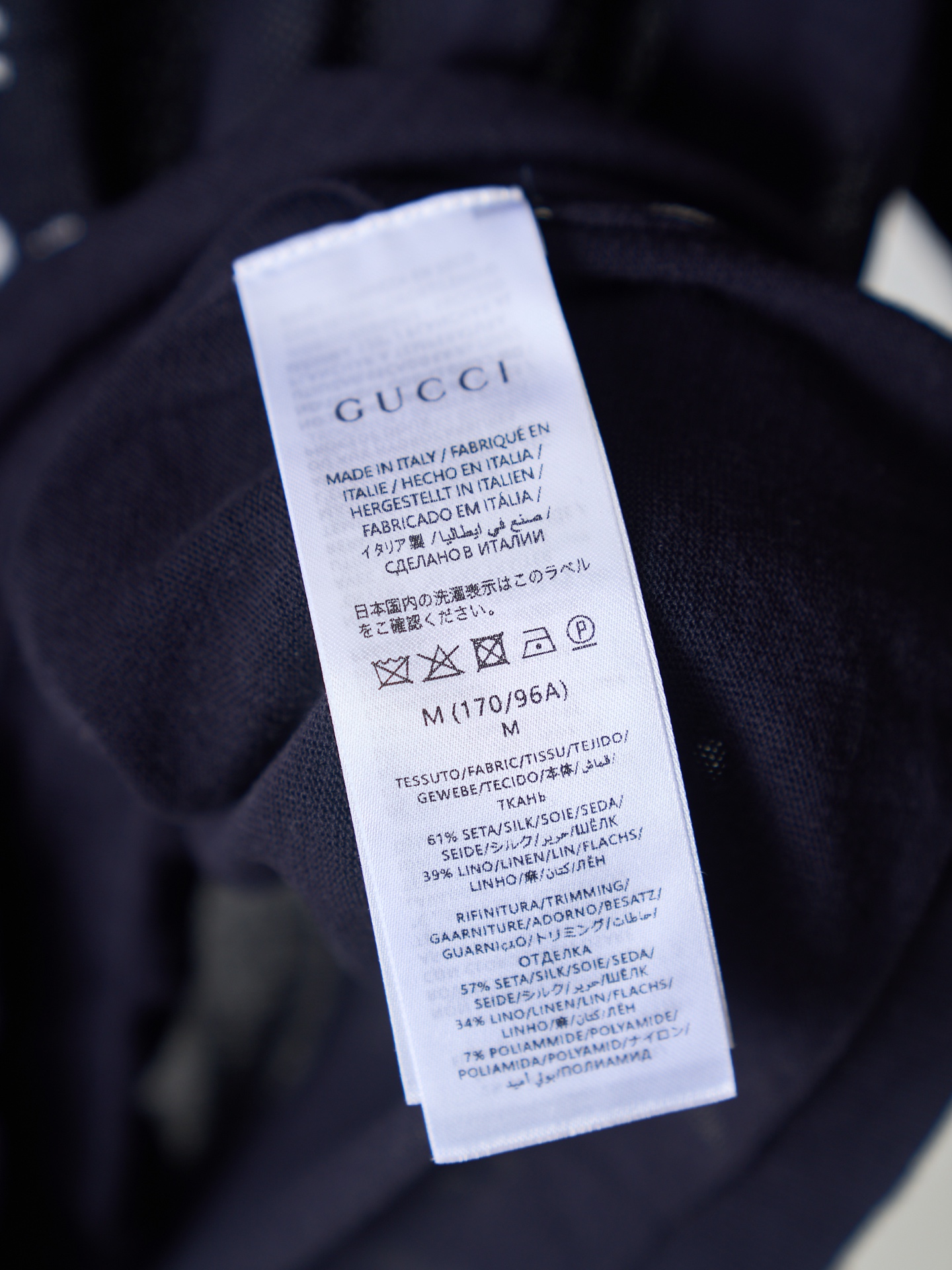 Gucci 饰嵌花针织桑蚕丝亚麻混纺T恤版本3