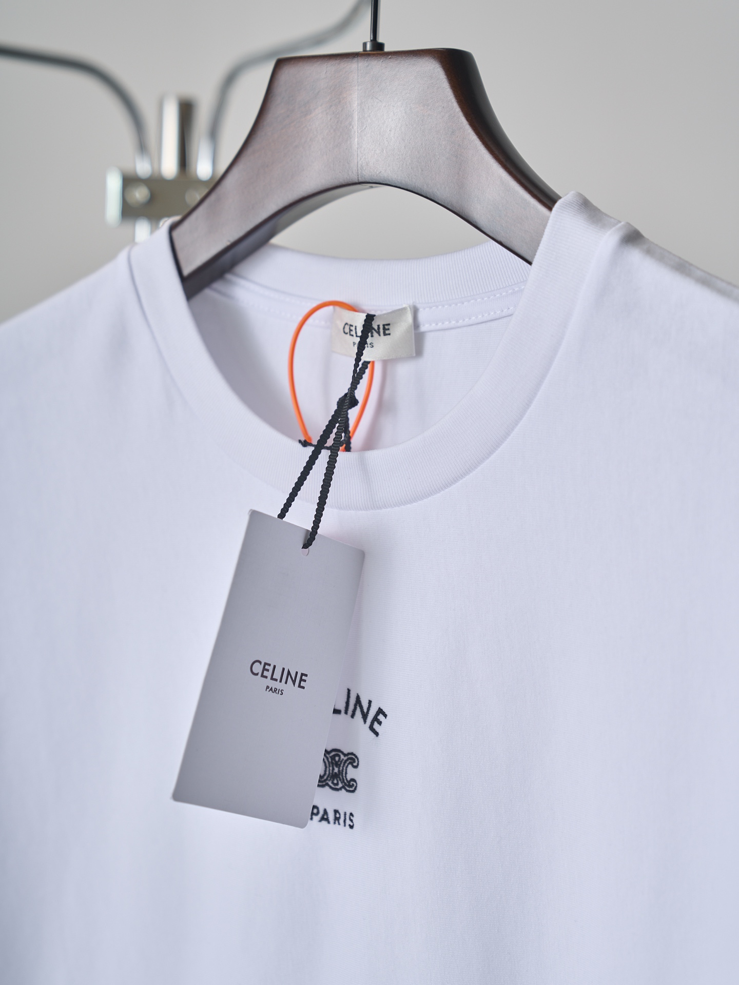 Celine 标识刺绣圆领短袖T恤