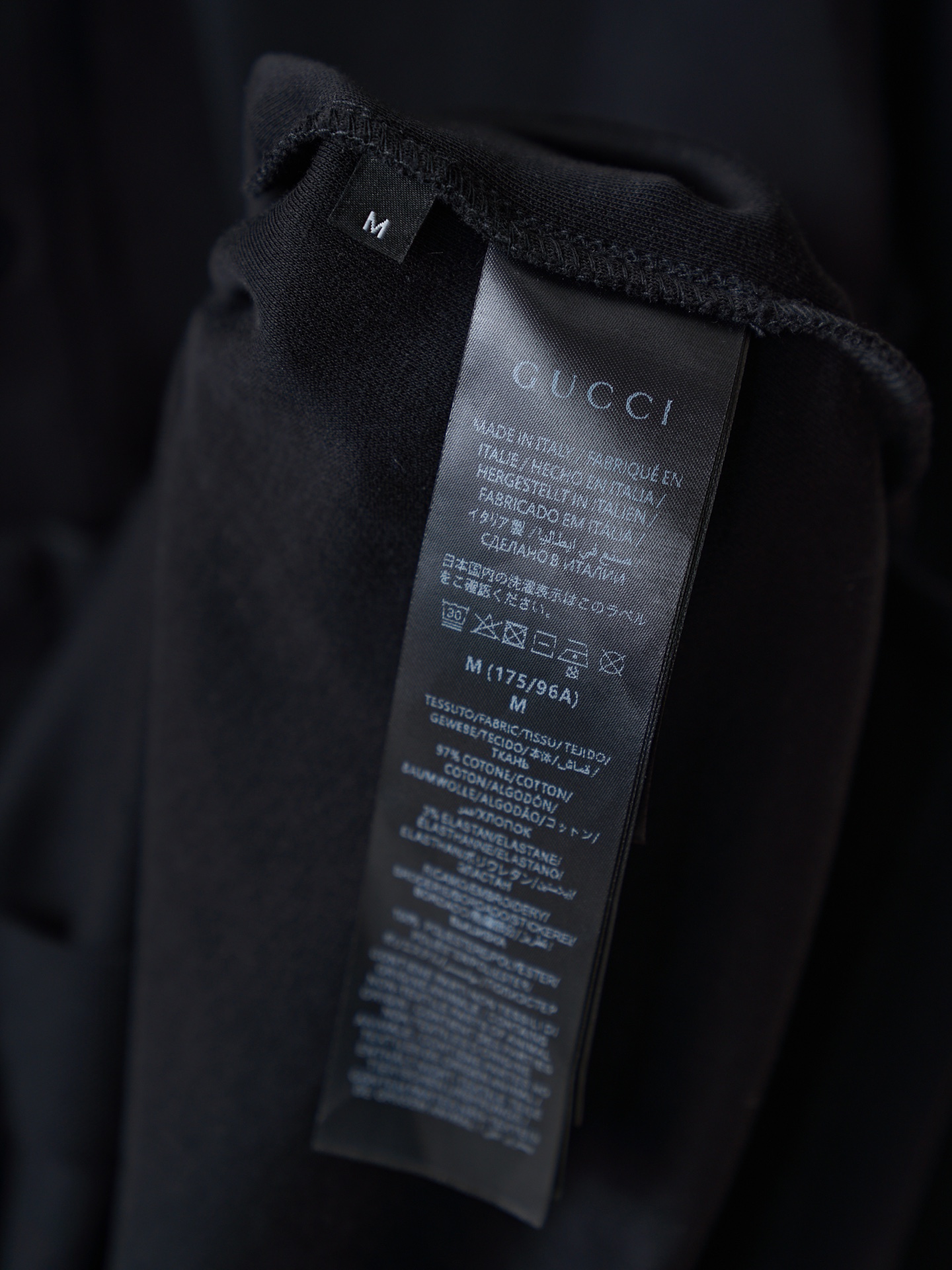 Gucci 徽标纽扣饰刺绣珠地棉长袖衬衫
