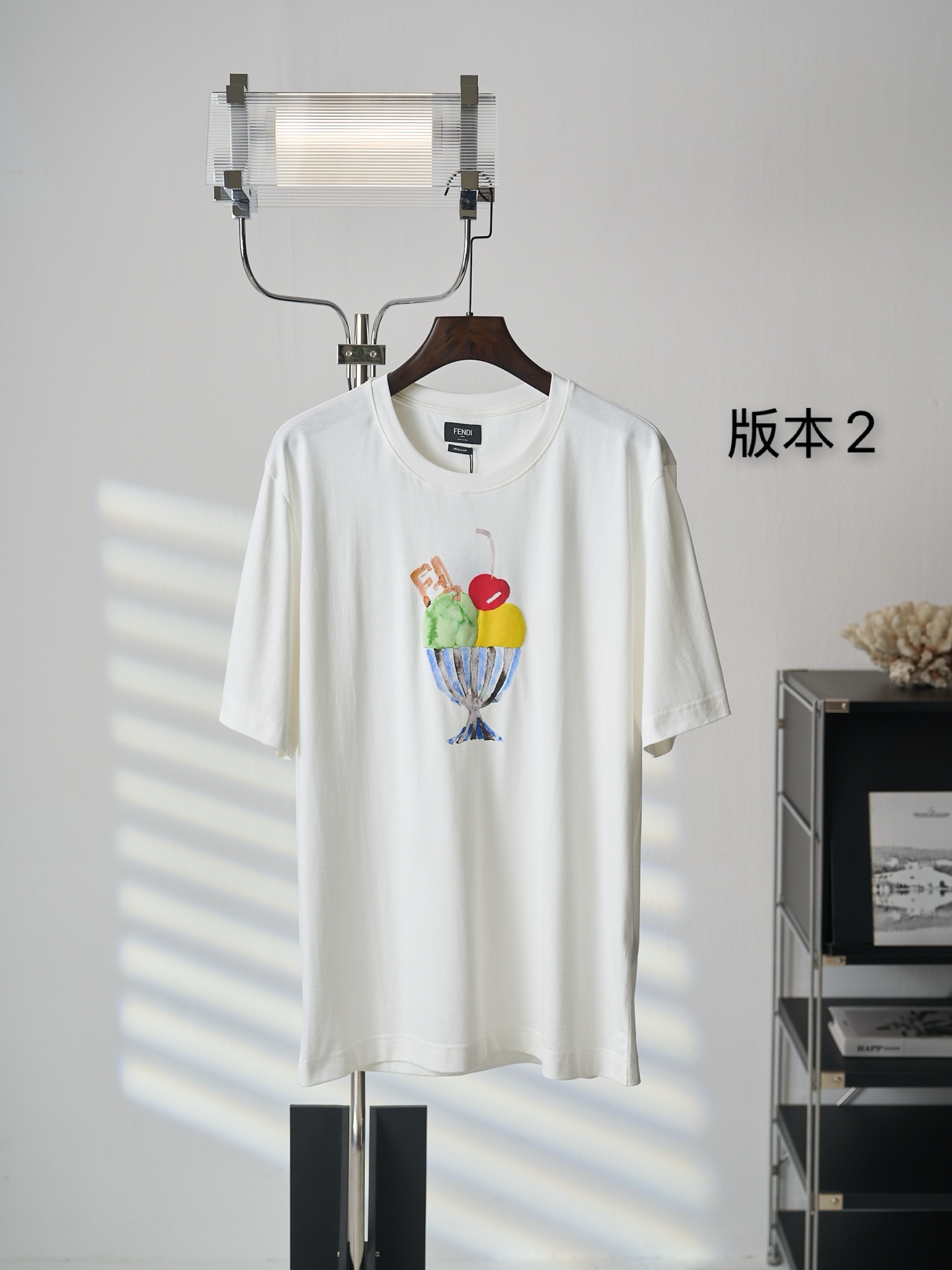 Fendi 雪糕冰激凌印花圆领短袖T恤版本2
