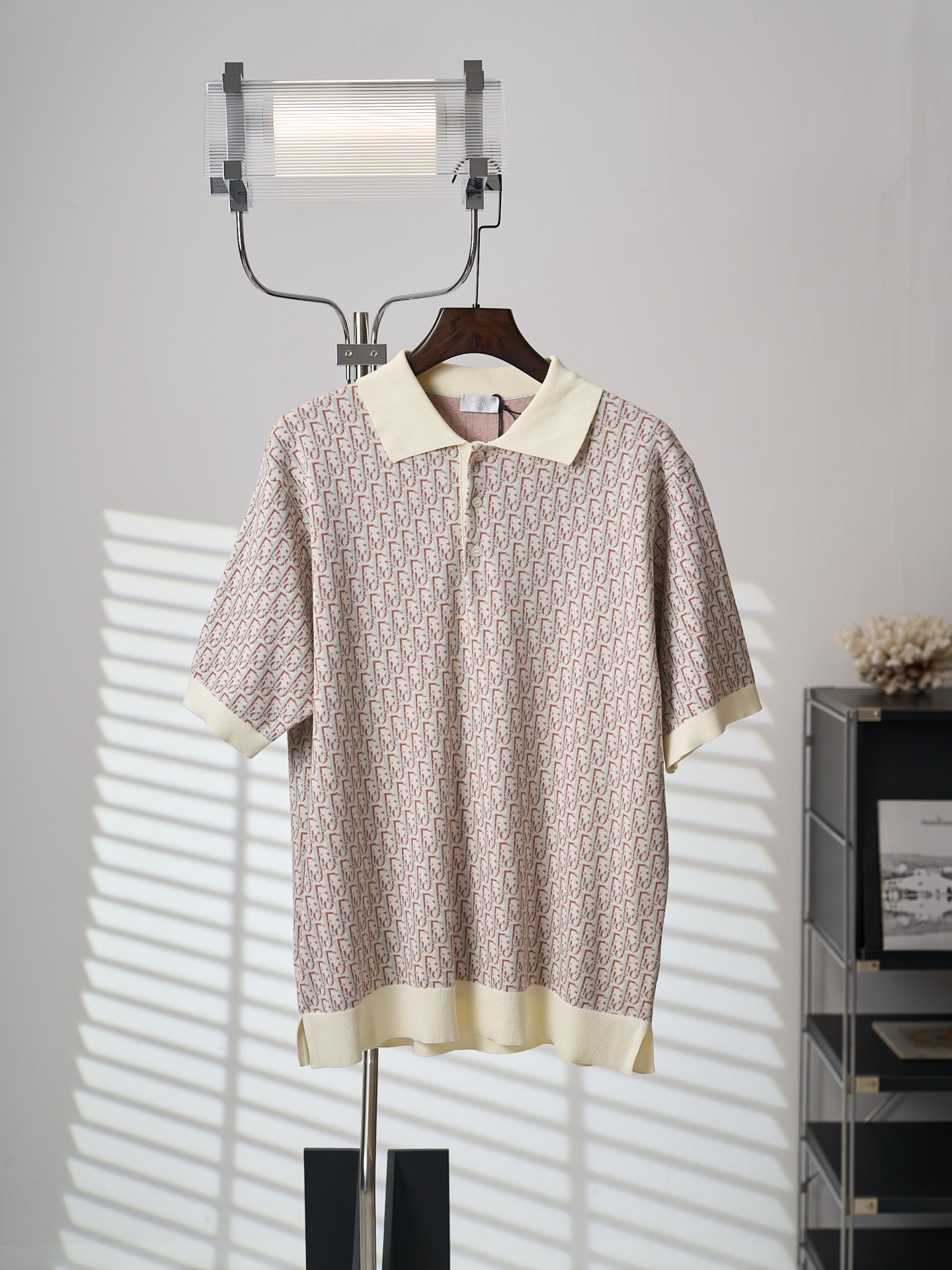 NO:931798,[Realistic auction] DIOR/Dior all-over jacquard knitted short-sleeved POLO shirt [Ready stock] S M L XL,, dior, dior, T-shirt,19860909【实物挂拍】DIOR/迪奥 满印提花针织短袖POLO衫【现货】S M L XL,,dior,dior,T-shirt,,Men's clothing