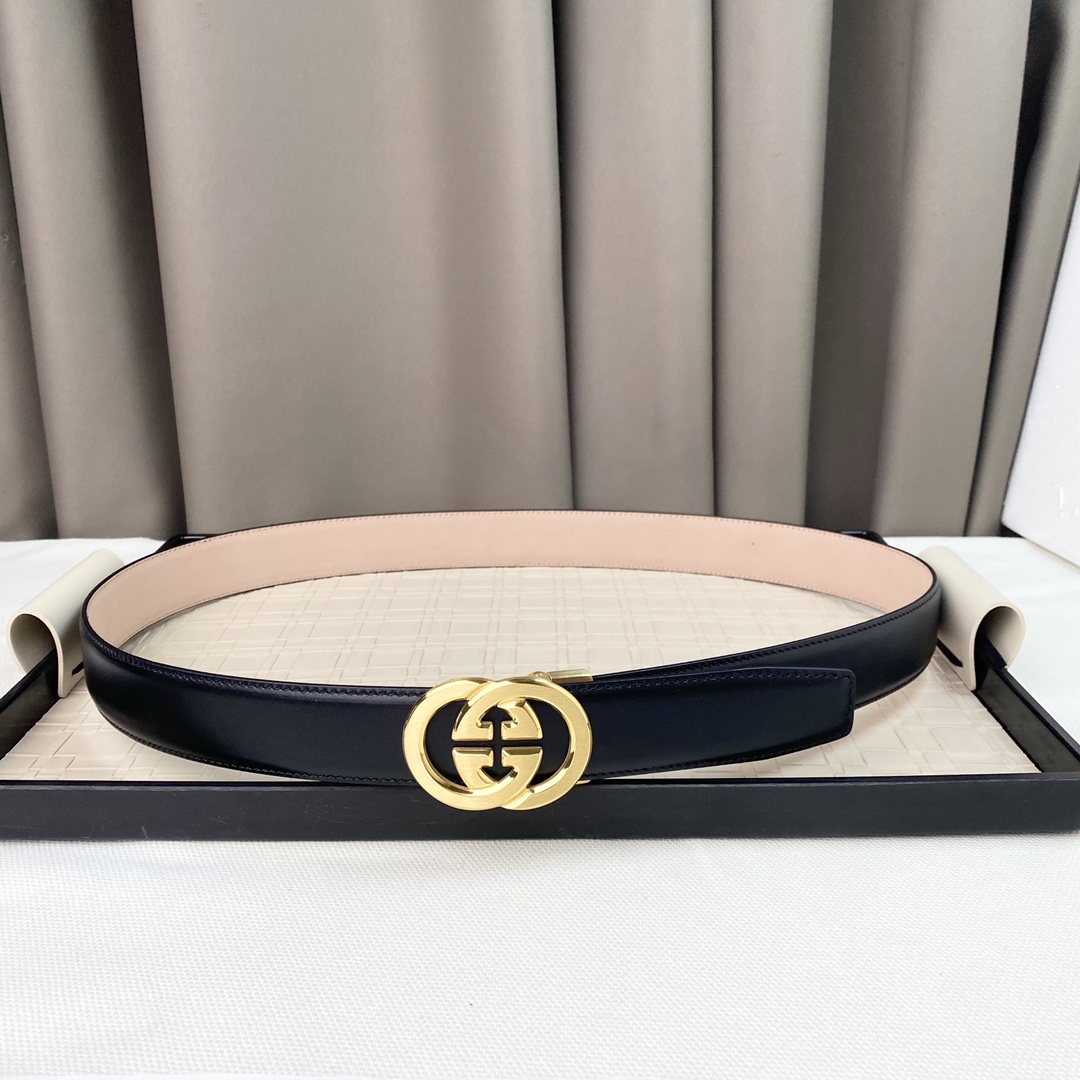 男士古驰柔软细腻百搭大方宽3.5CM可裁剪款式官网同步商务休闲均可使用！