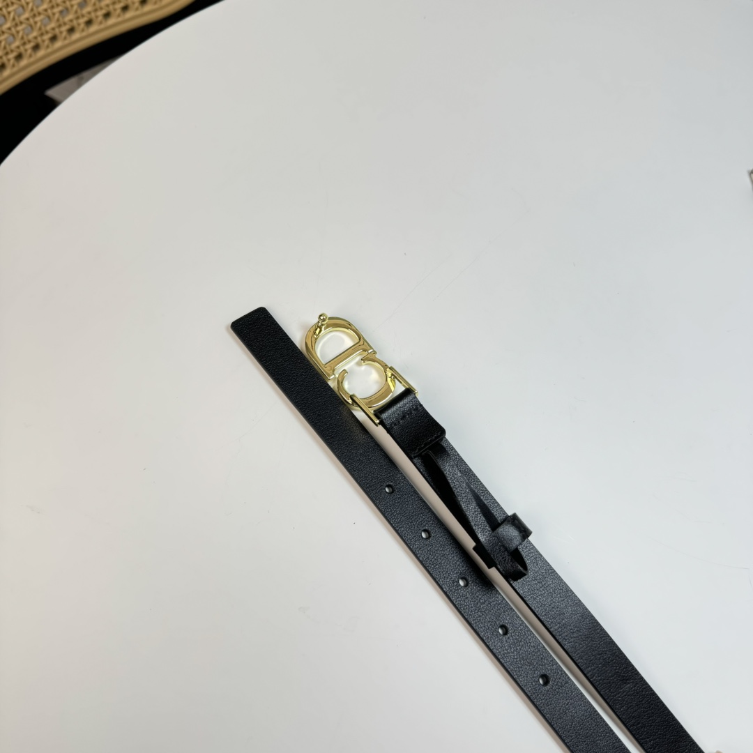 Dior24早春新款CD搭扣黄铜腰带扣小牛皮腰带经典永存2.0cm