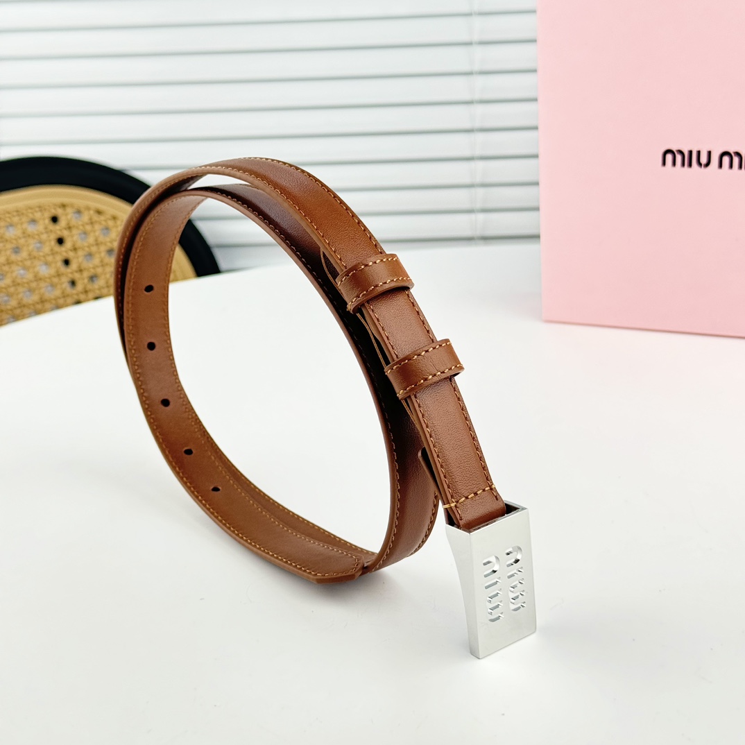 MIUMIU小腰带2cm裙装裤装搭配起来！精致优雅不撞款！