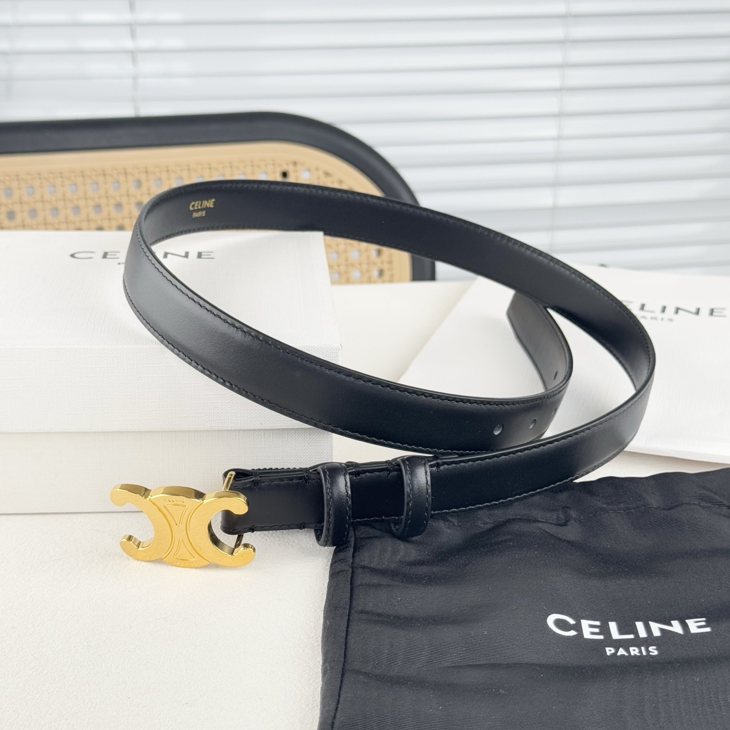 -Celin e新品立体浮标针扣女士腰带 意大利进口小牛皮 搭铜扣 宽度2.5