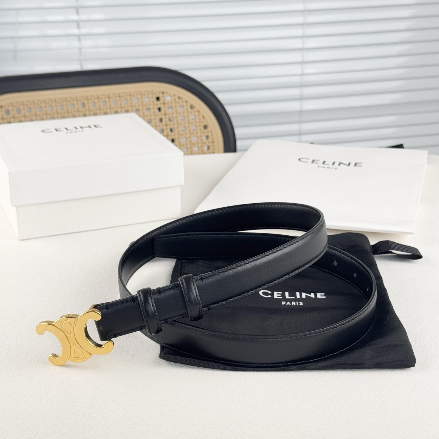 -Celin e新品立体浮标针扣女士腰带 意大利进口小牛皮 搭铜扣 宽度2.5
