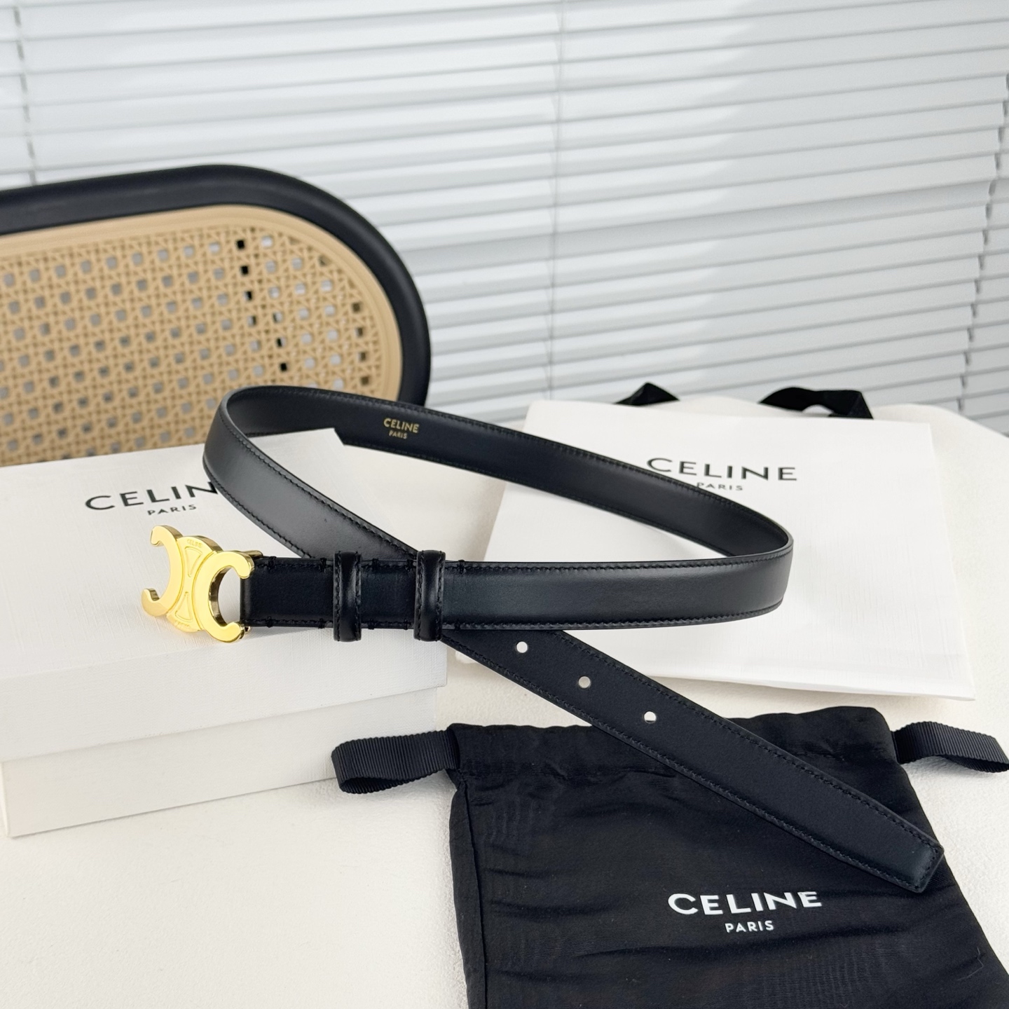 -Celin e新品立体浮标针扣女士腰带 意大利进口小牛皮 搭铜扣 宽度2.5