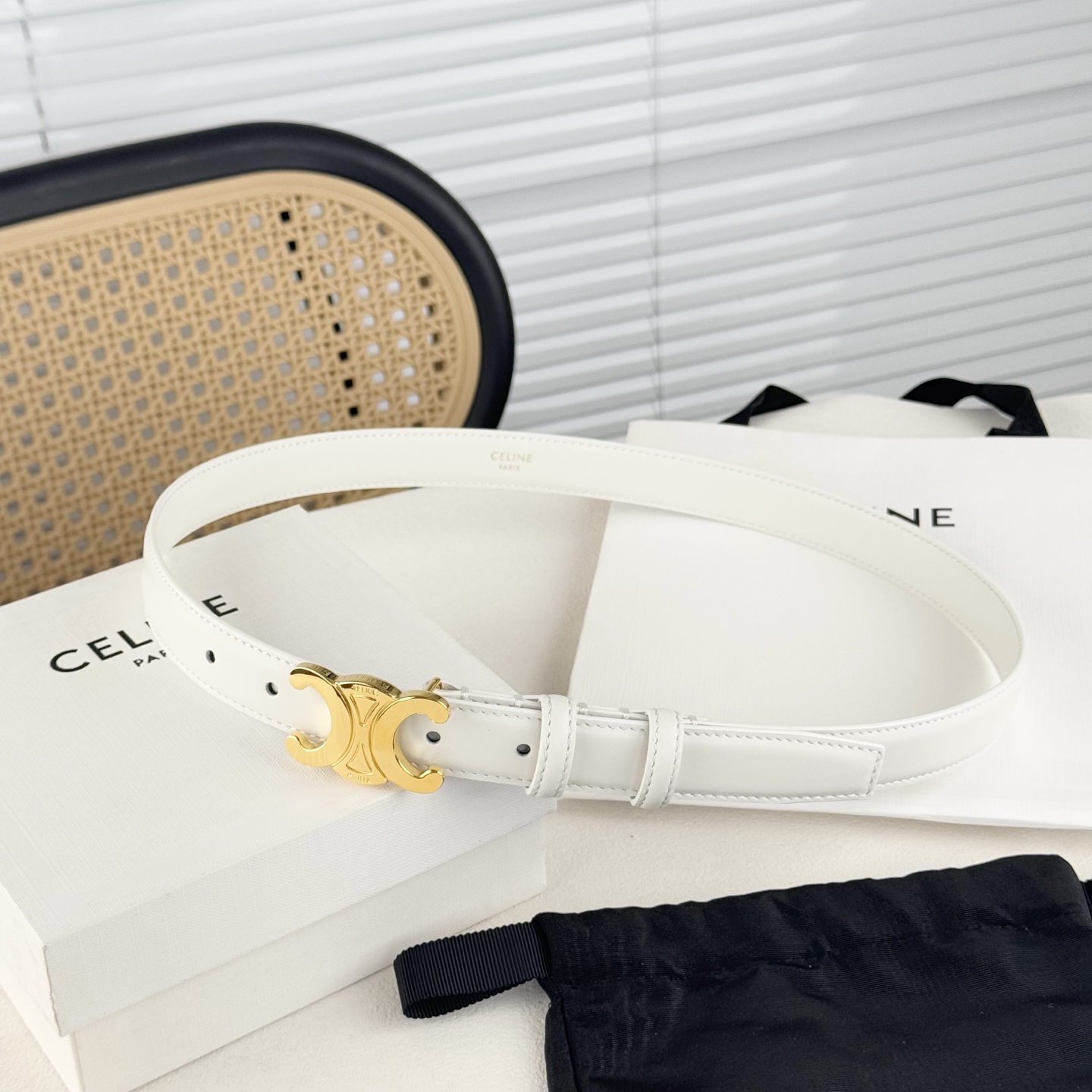 -Celin e新品立体浮标针扣女士腰带 意大利进口小牛皮 搭铜扣 宽度2.5