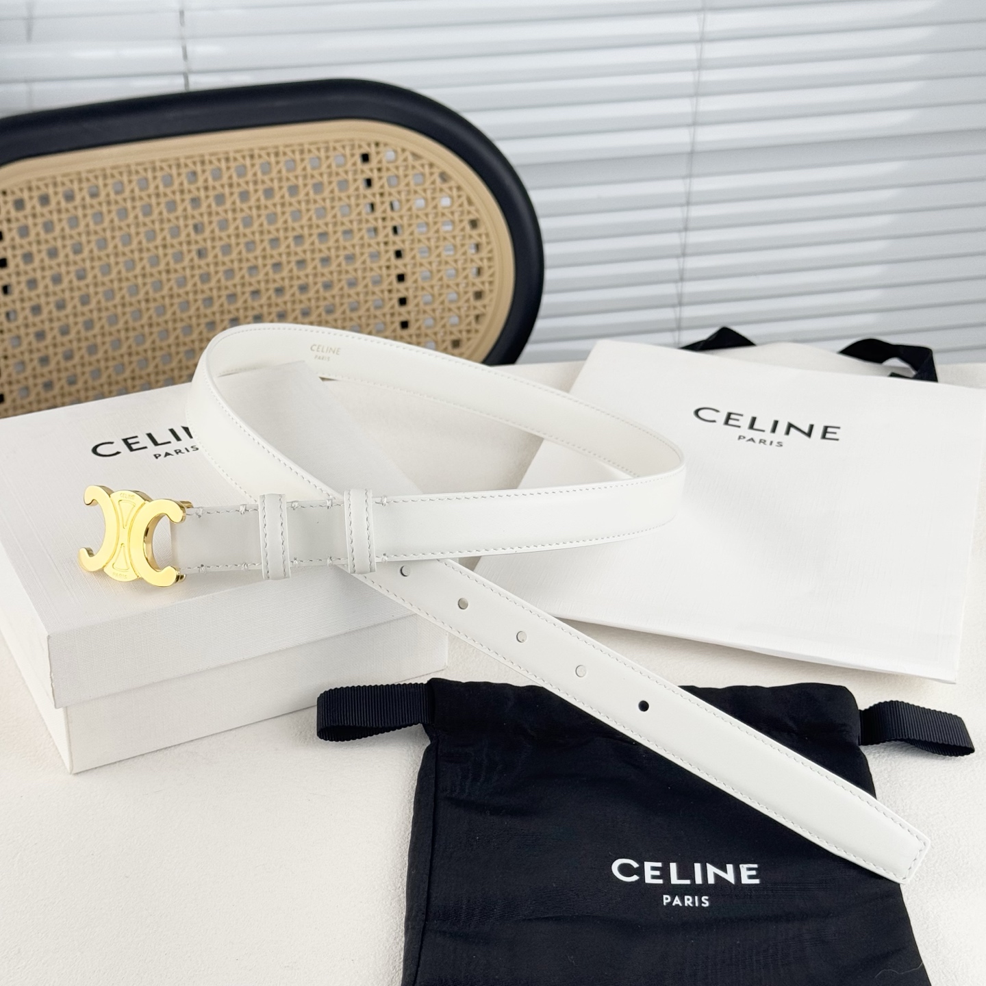 -Celin e新品立体浮标针扣女士腰带 意大利进口小牛皮 搭铜扣 宽度2.5