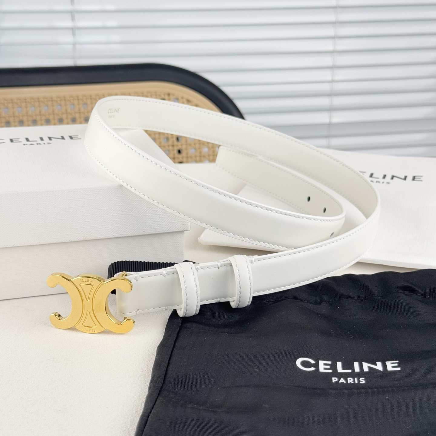 -Celin e新品立体浮标针扣女士腰带 意大利进口小牛皮 搭铜扣 宽度2.5