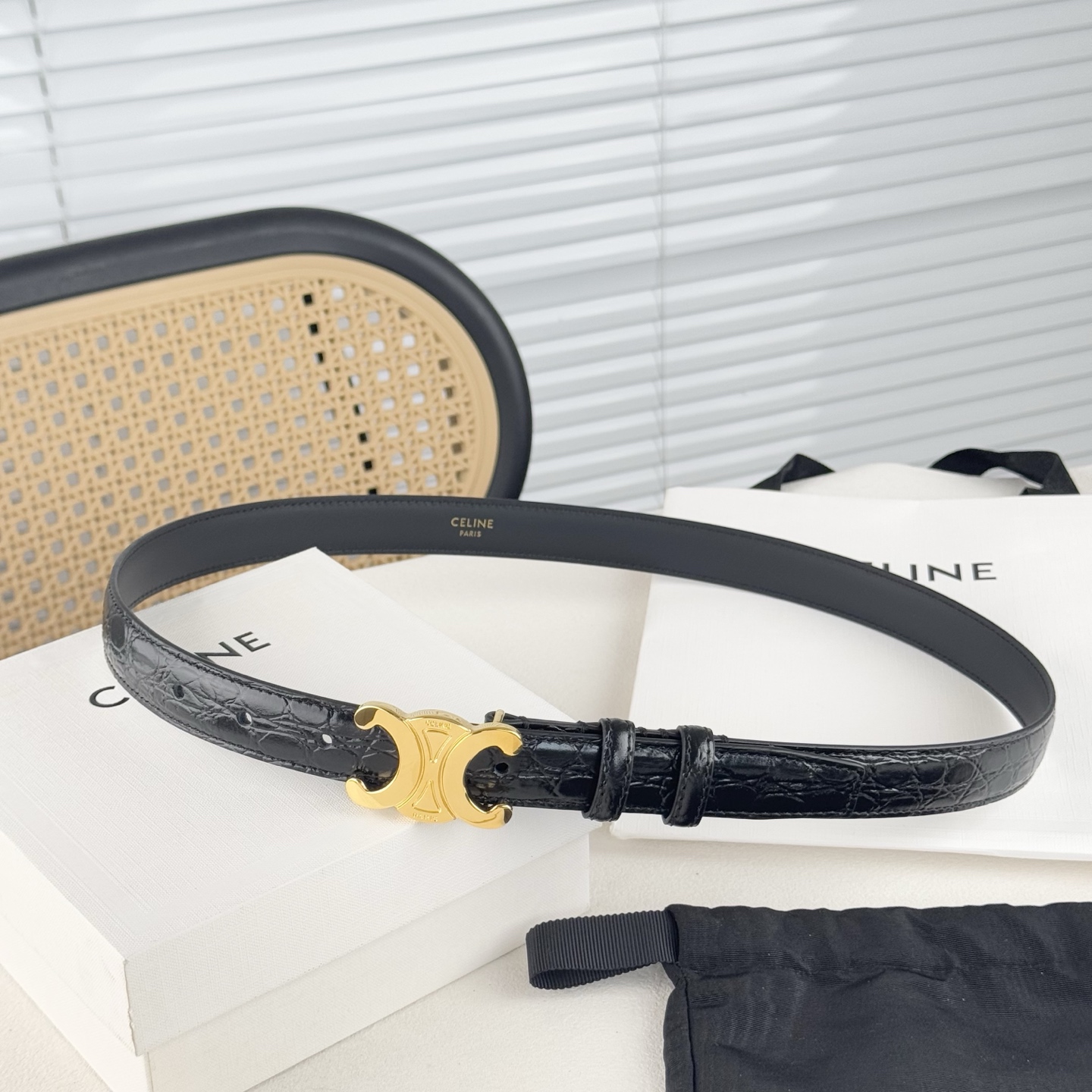 -Celin e新品立体浮标针扣女士腰带 意大利进口小牛皮 搭铜扣 宽度2.5
