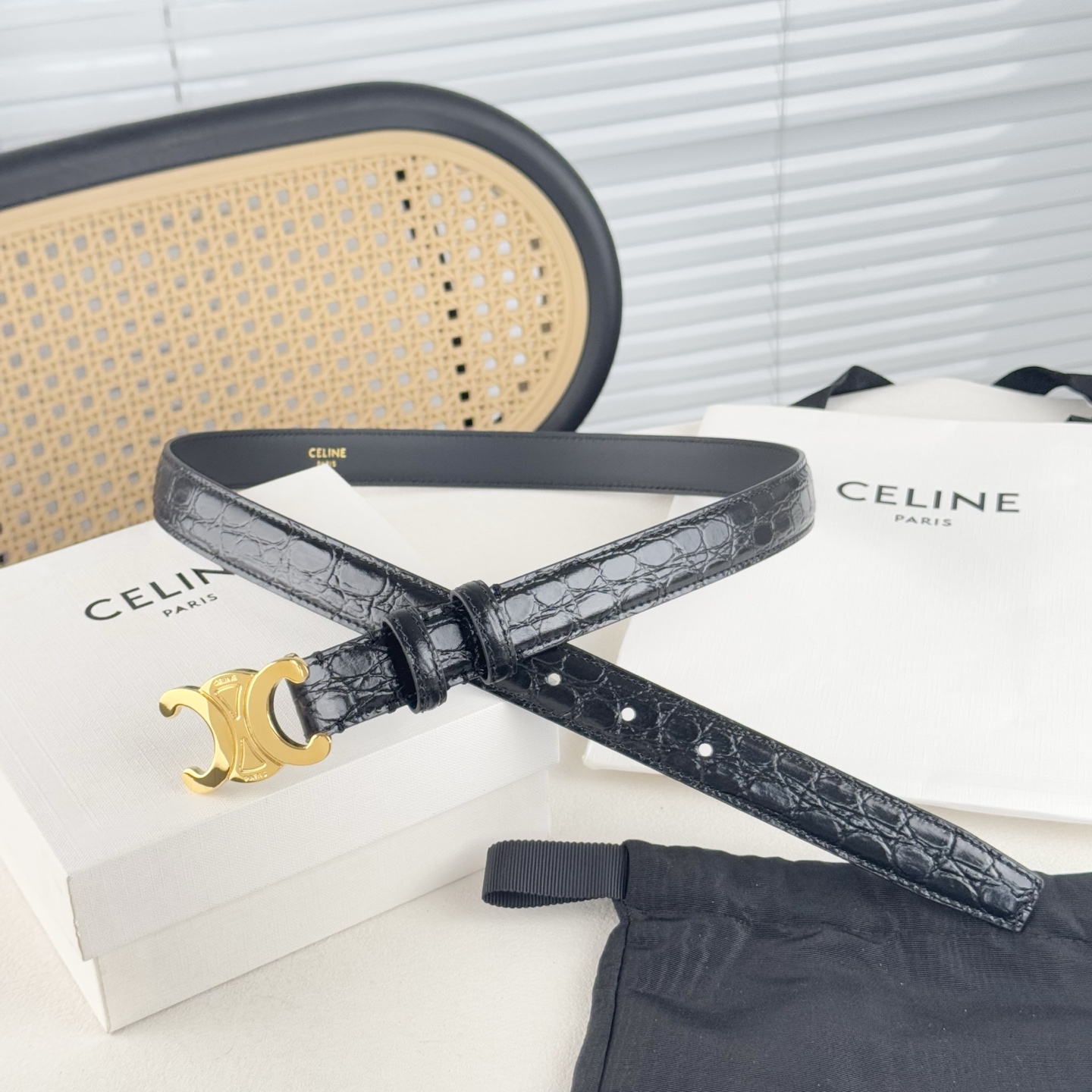 -Celin e新品立体浮标针扣女士腰带 意大利进口小牛皮 搭铜扣 宽度2.5