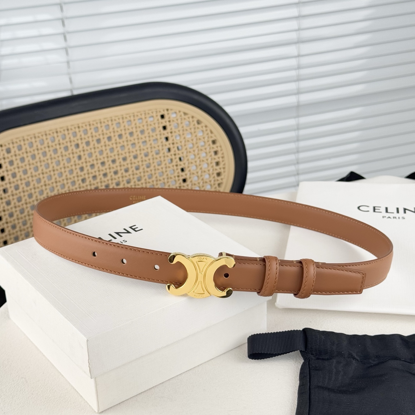 -Celin e新品立体浮标针扣女士腰带 意大利进口小牛皮 搭铜扣 宽度2.5