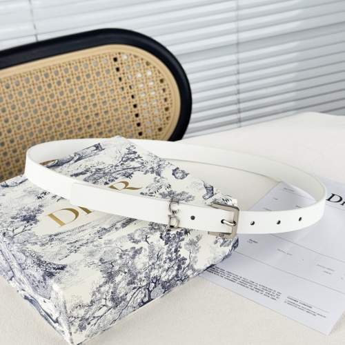 Dior Saddle Loop Belt - White Smooth Calfskin with CD Buckle, 2.0cm Width 1 Dior Saddle Loop Belt - White Smooth Calfskin with CD Buckle, 2.0cm Width