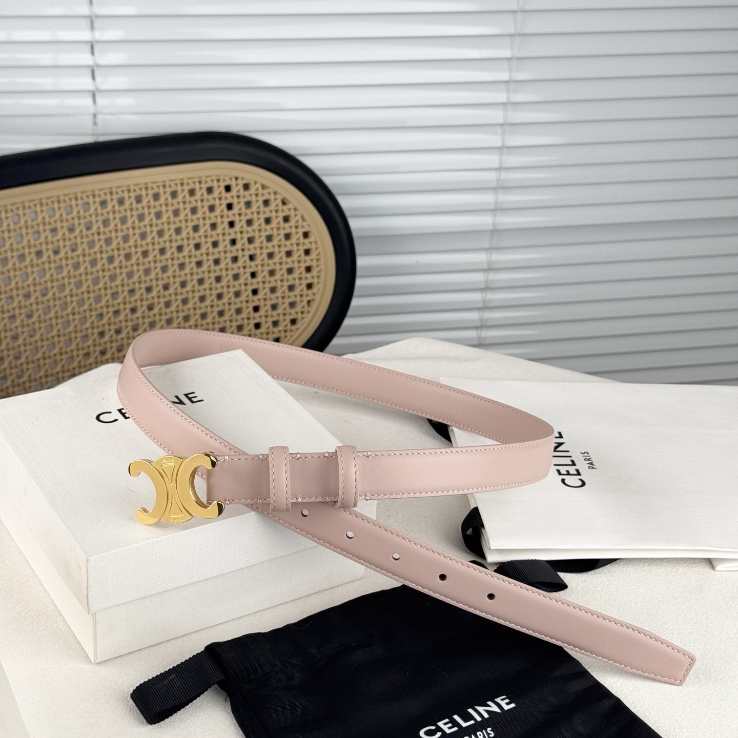-Celin e新品立体浮标针扣女士腰带 意大利进口小牛皮 搭铜扣 宽度2.5