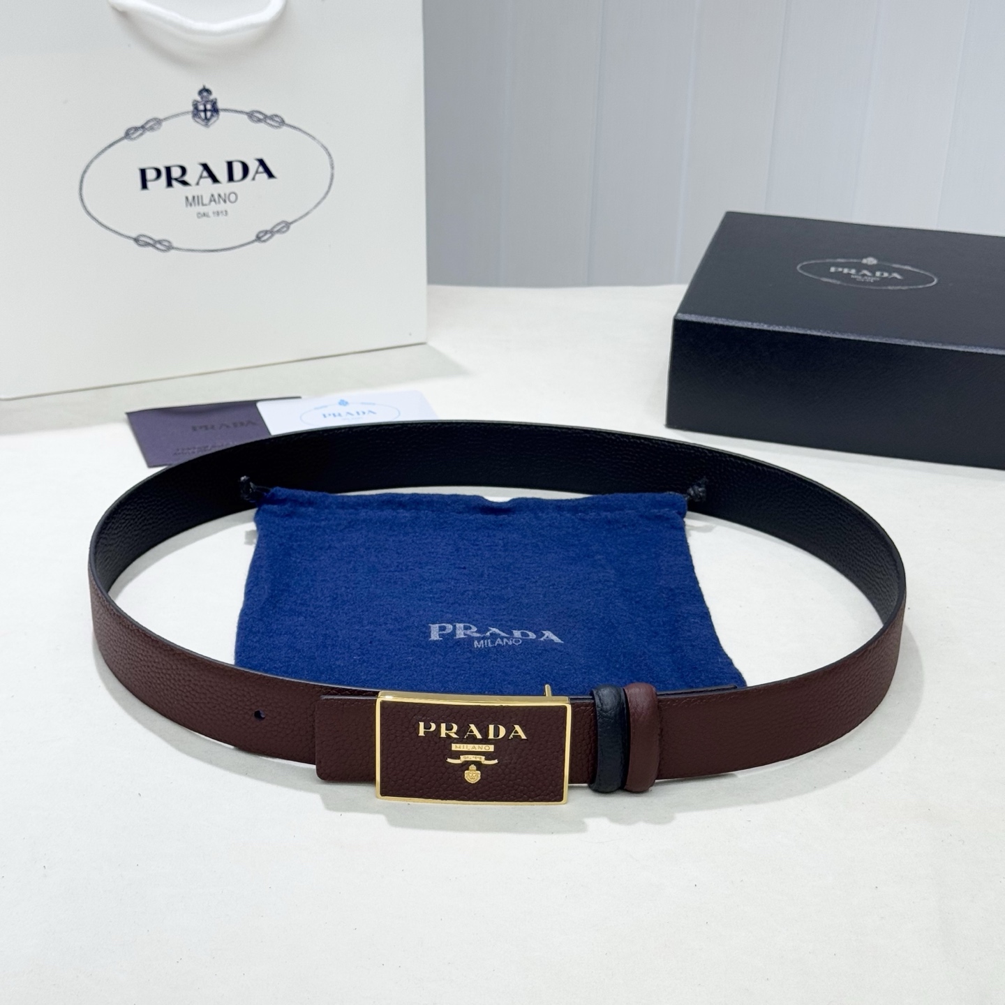 Prada Style Leather Men's Belts Lookbook Reference image 1