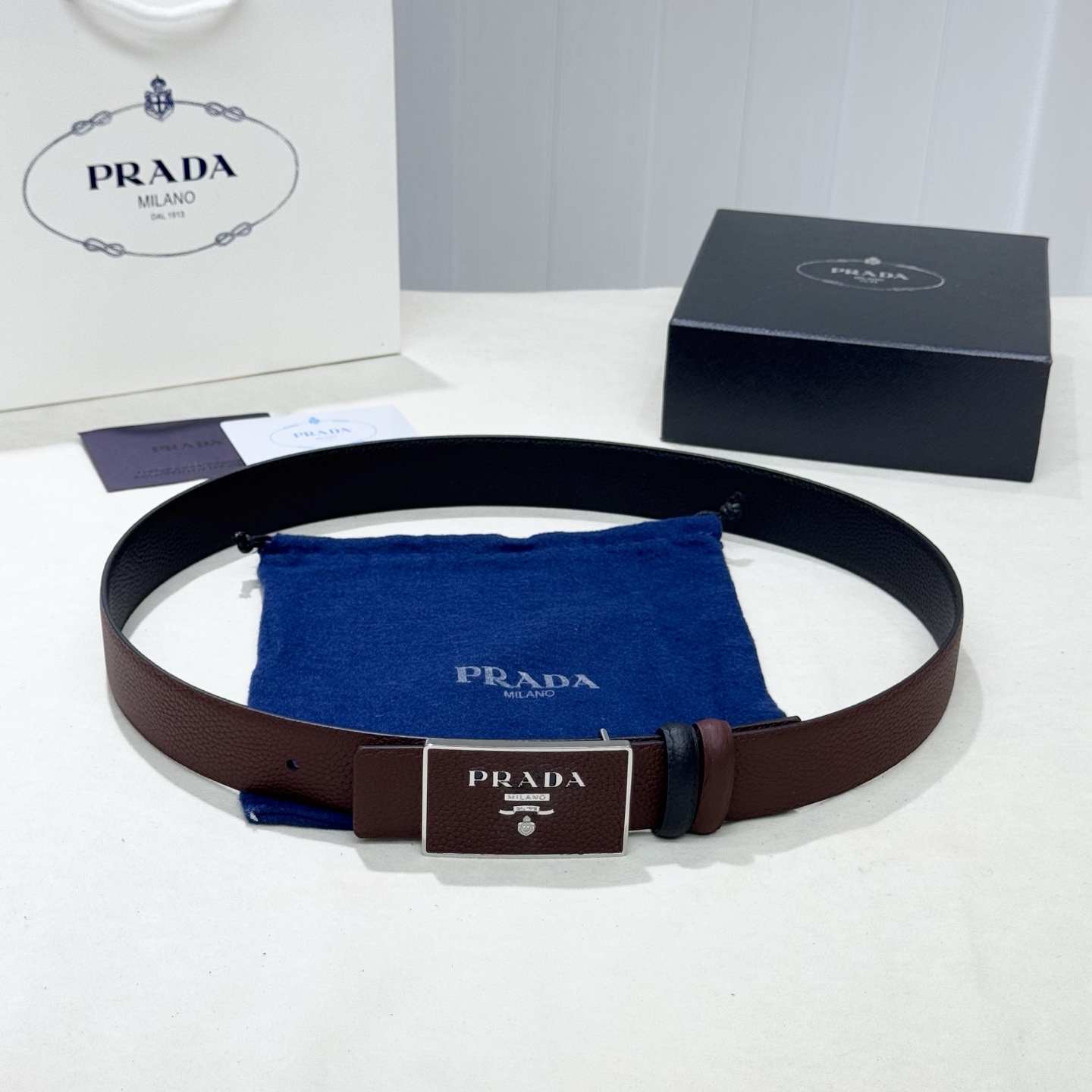 Prada Style Leather Men's Belts Lookbook Reference image 1