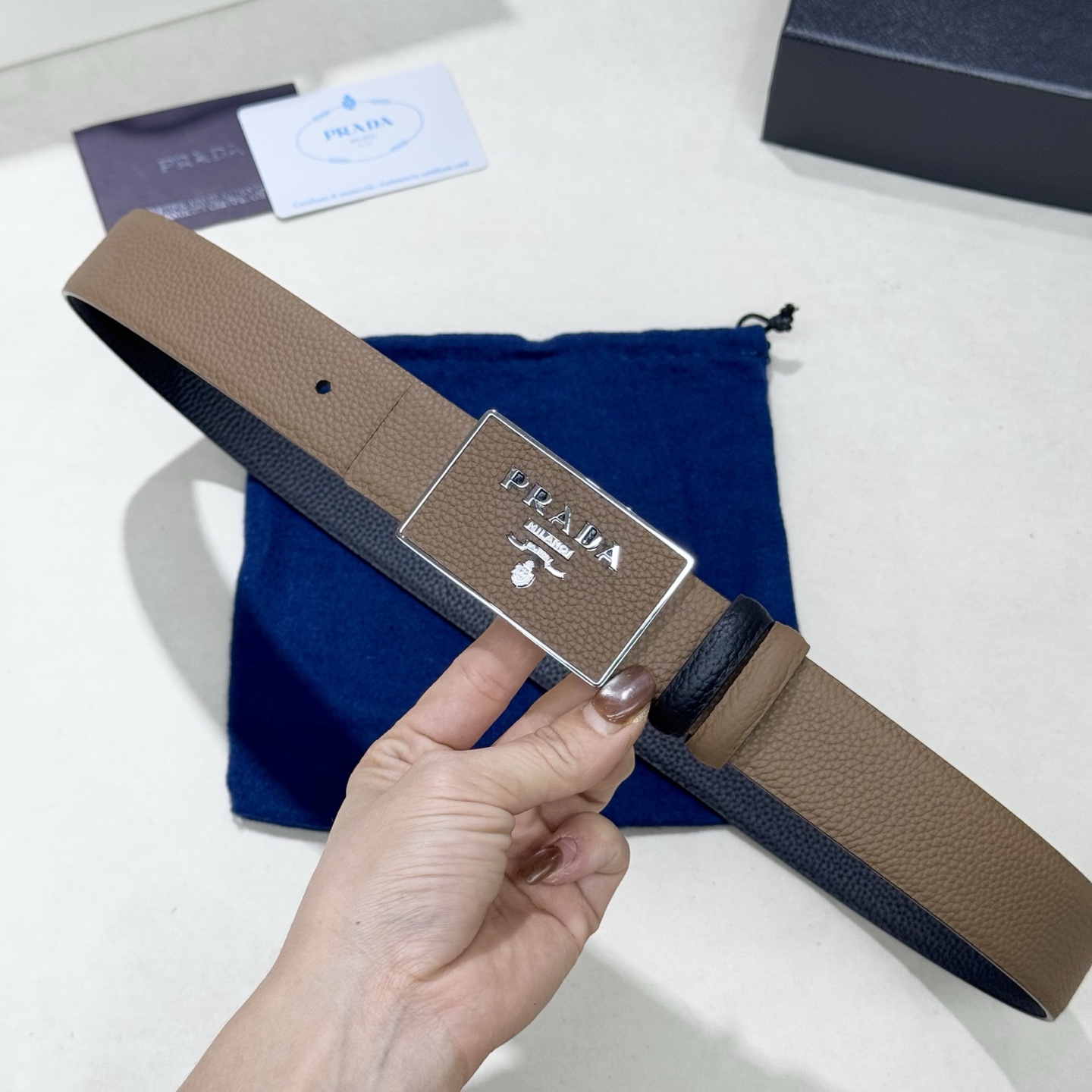 Prada Style Leather Men's Belts Lookbook Reference image 2