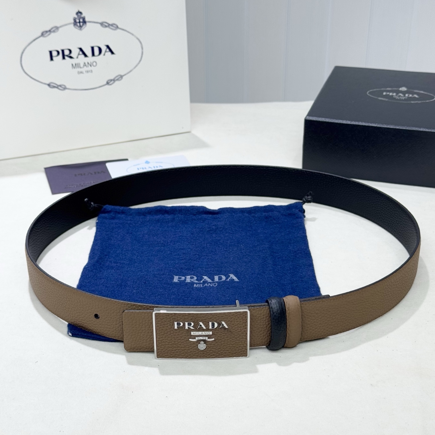 Prada Style Leather Men's Belts Lookbook Reference image 1