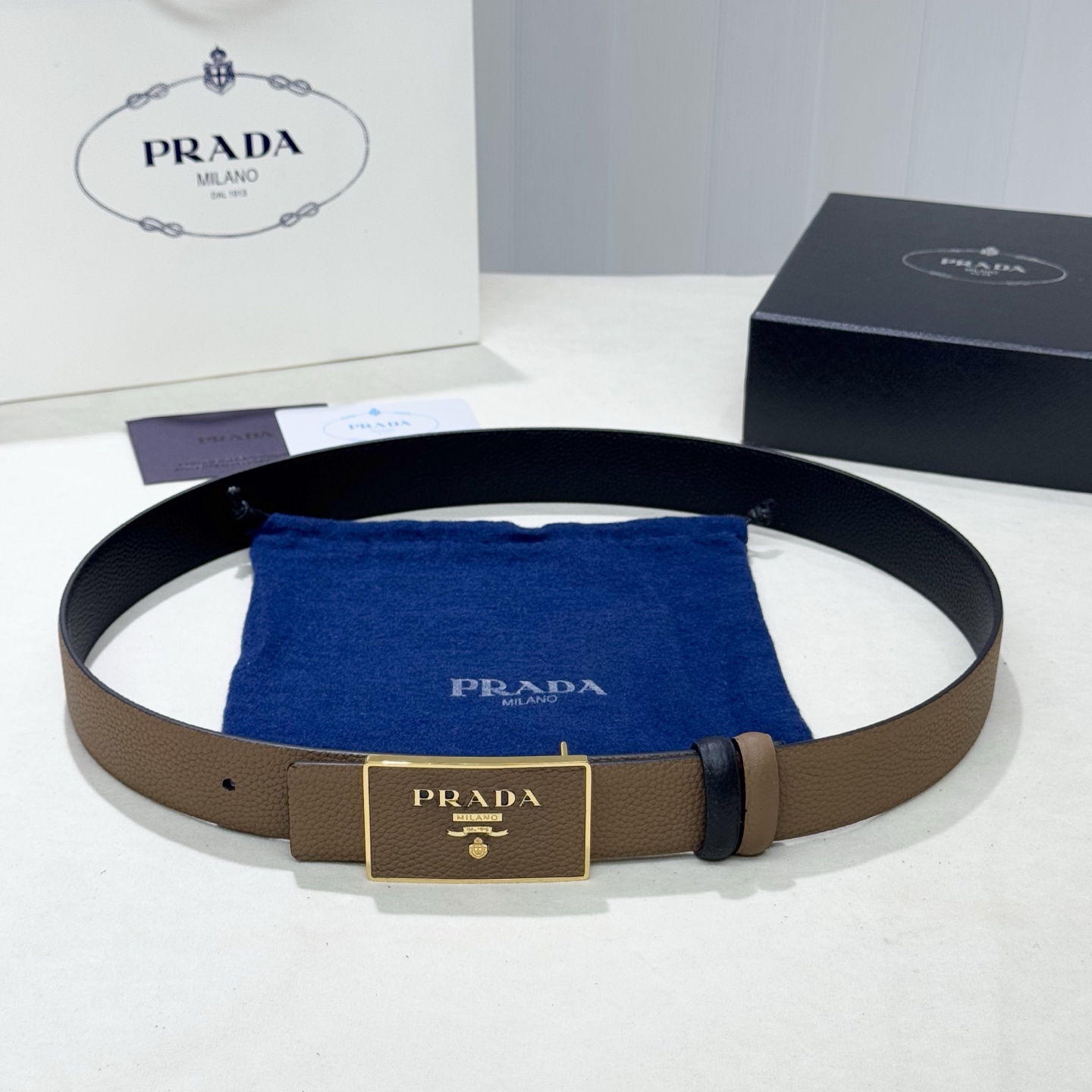 Prada Style Leather Men's Belts Lookbook Reference image 1