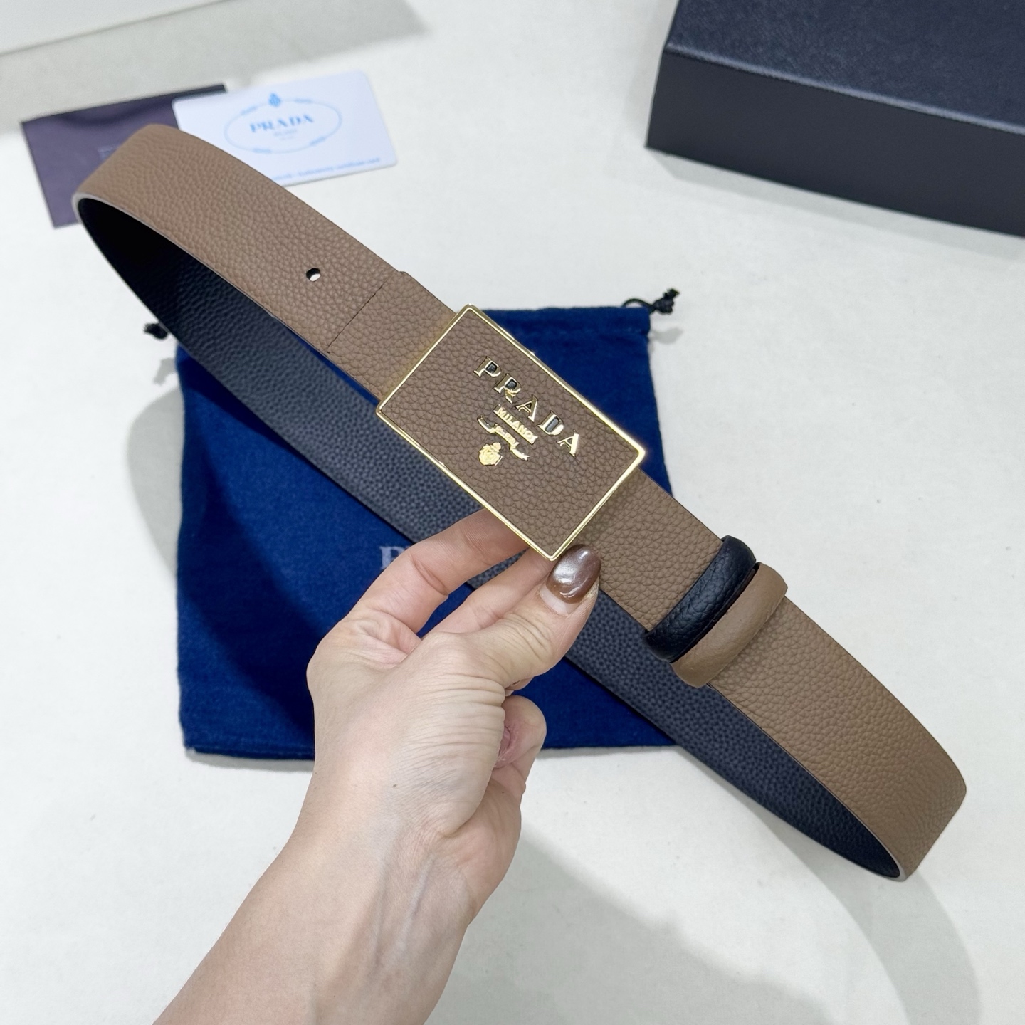 Prada Style Leather Men's Belts Lookbook Reference image 2