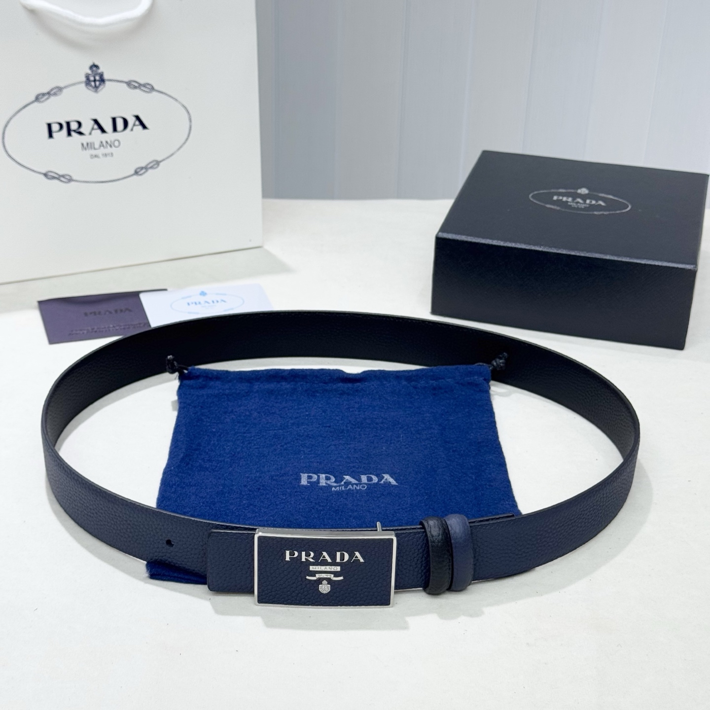 Prada Style Leather Men's Belts Lookbook Reference image 1