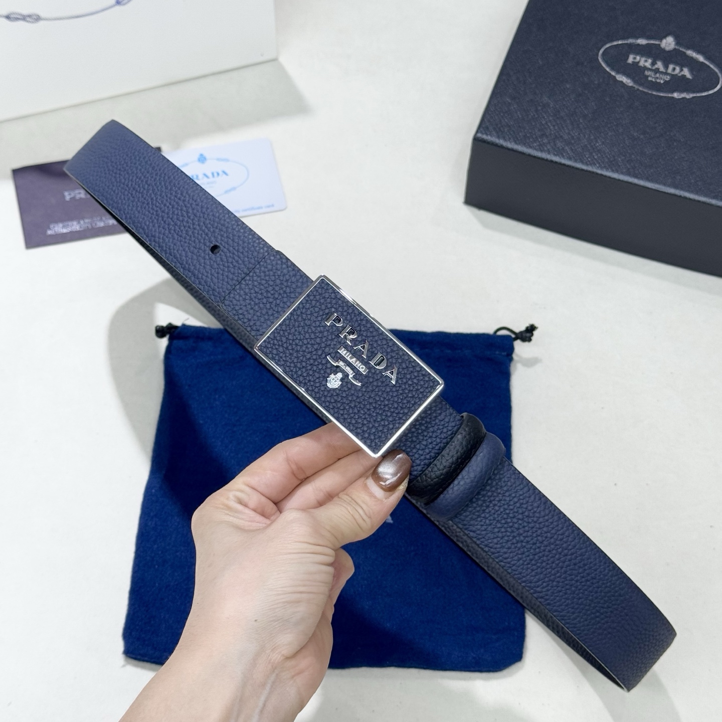 Prada Style Leather Men's Belts Lookbook Reference image 2