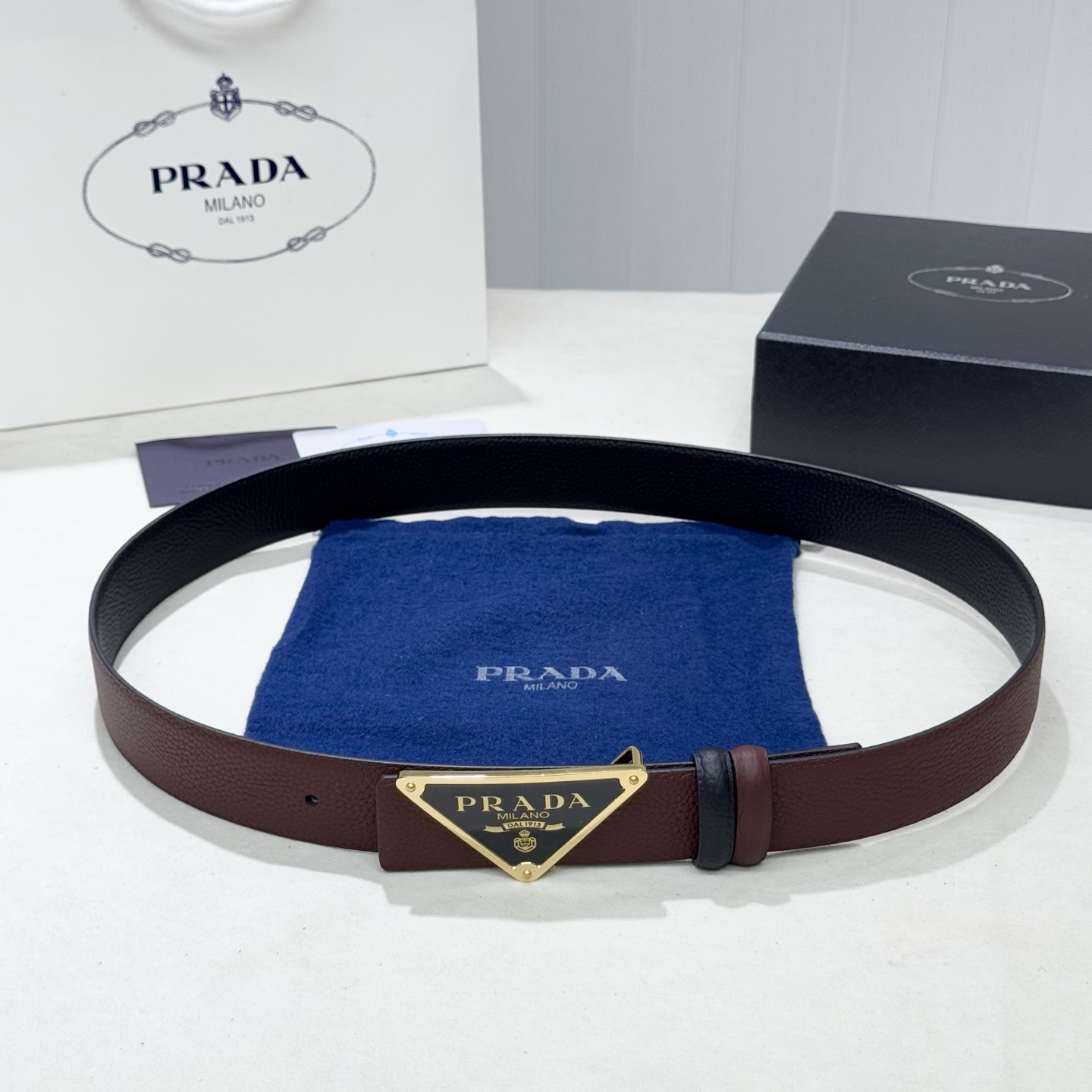 Prada Style Leather Men's Belts Lookbook Reference image 1